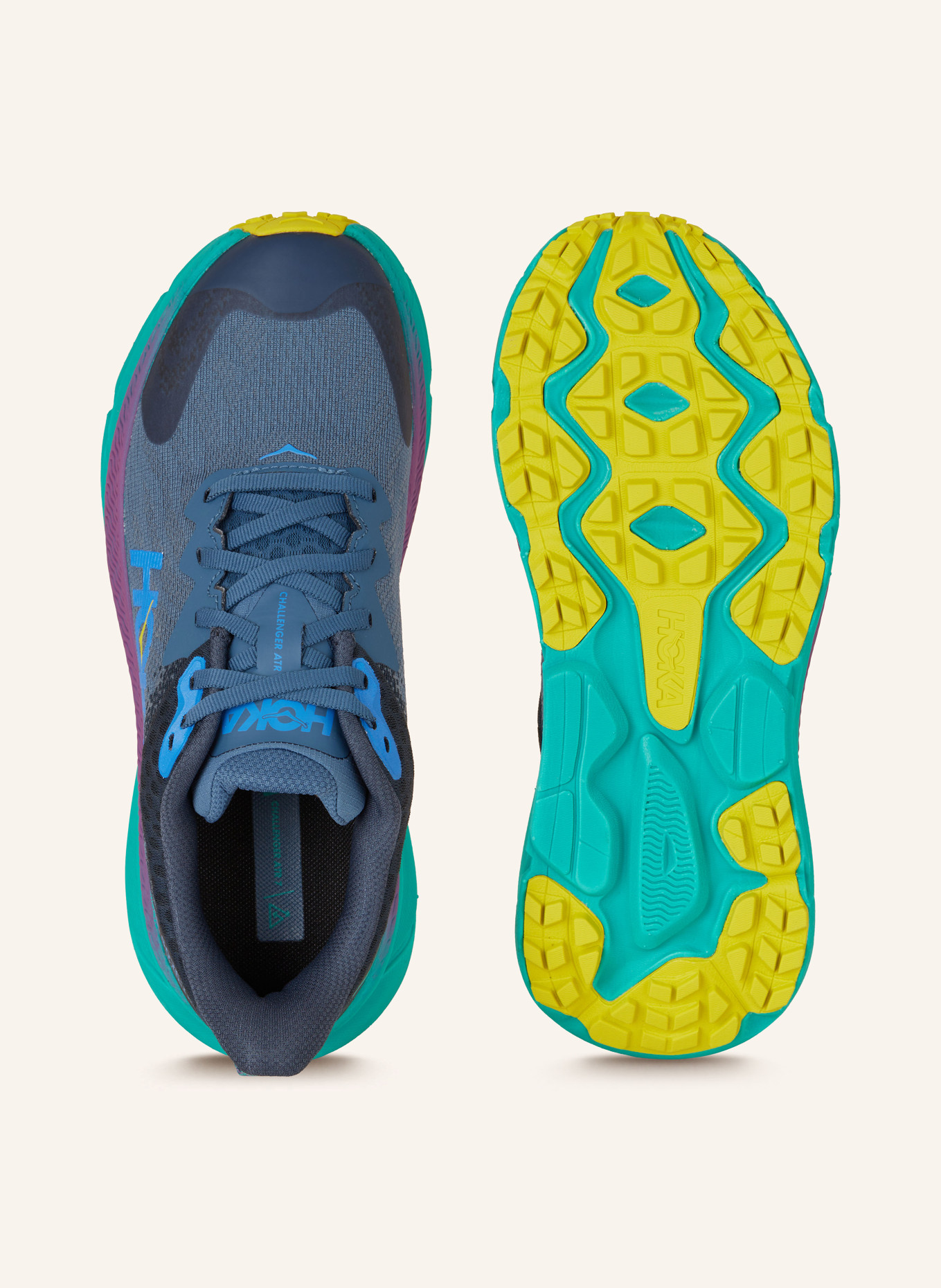 HOKA Trailrunning-Schuhe CHALLENGER 7 GTX, Farbe: BLAU/ LILA/ MINT (Bild 5)