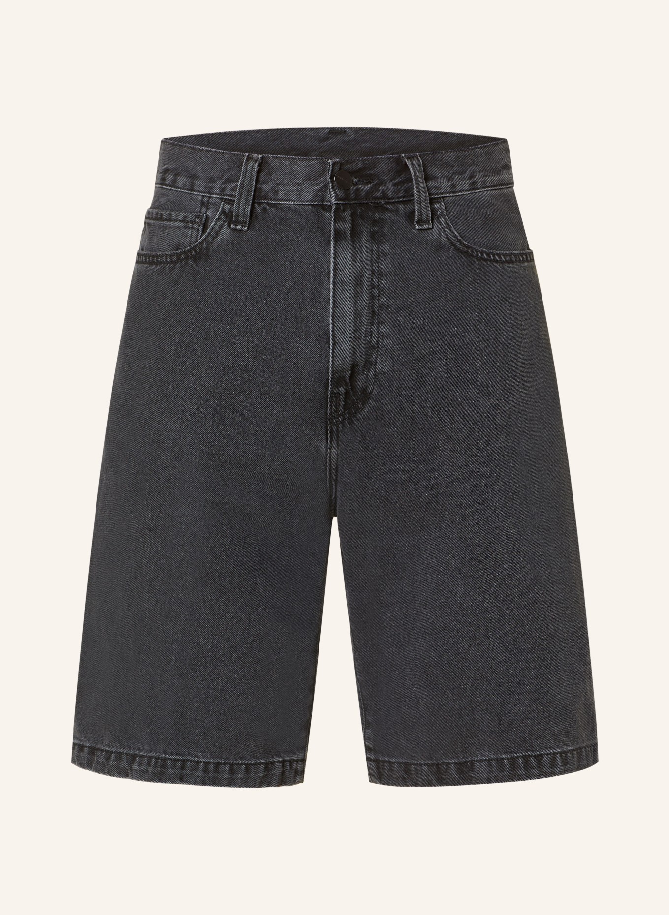 carhartt WIP Denim shorts LANDON loose fit, Color: I030469 8960 BLACK HEAVY STONE WASH (Image 1)