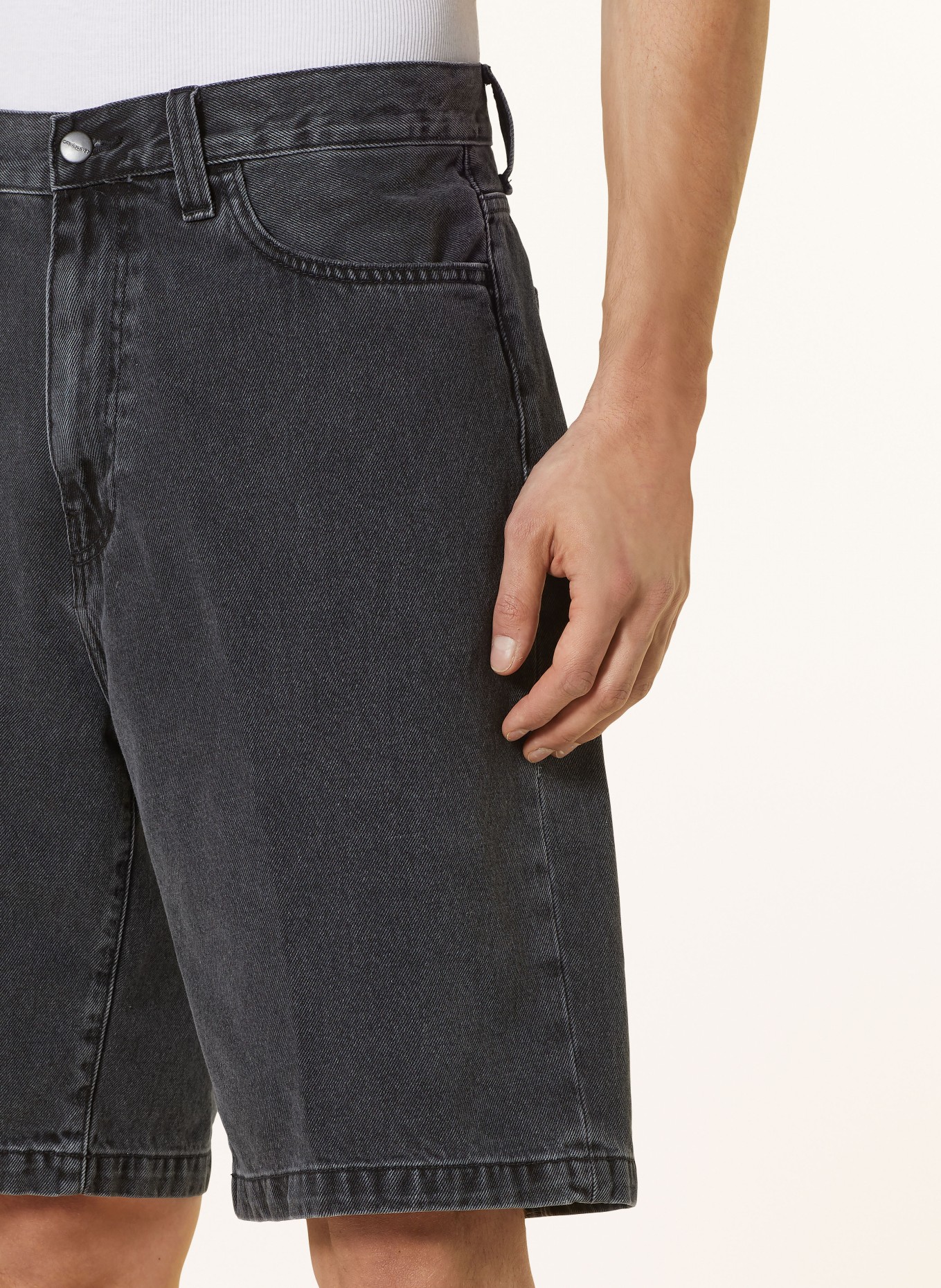 carhartt WIP Szorty jeansowe LANDON loose fit, Kolor: I030469 8960 BLACK HEAVY STONE WASH (Obrazek 5)