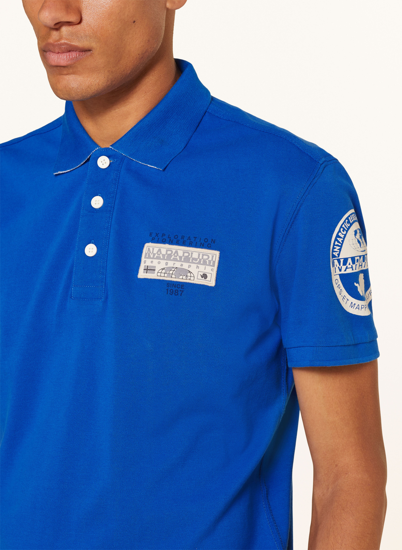 NAPAPIJRI Piqué polo shirt E-AMUNDSEN, Color: BLUE (Image 4)