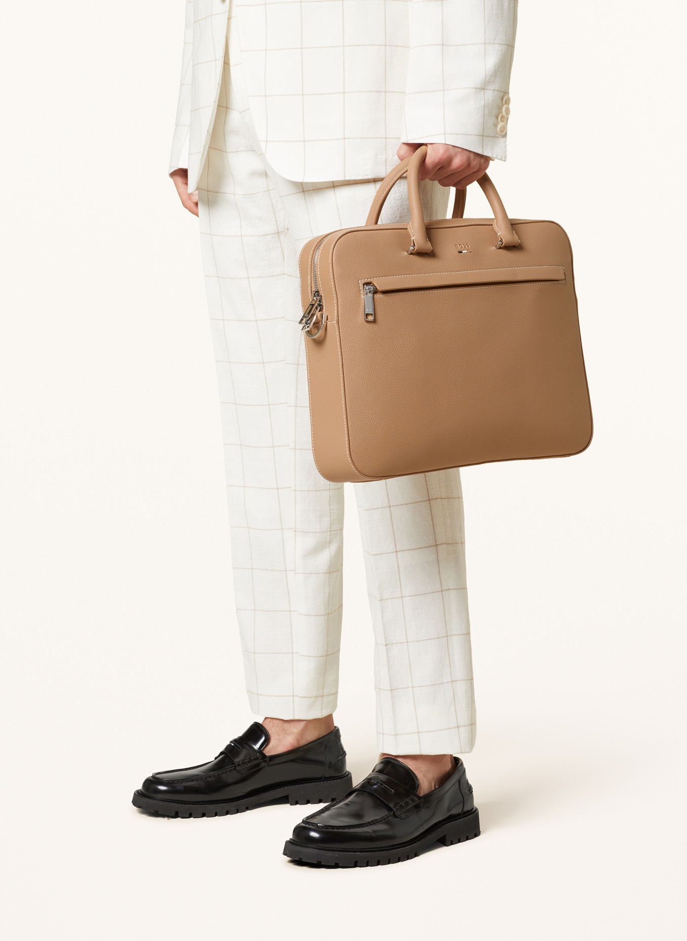 BOSS Laptop bag RAY, Color: BEIGE (Image 4)