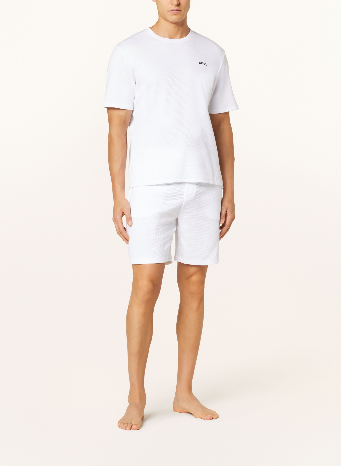 BOSS Pajama shirt WAFFLE, Color: WHITE (Image 2)