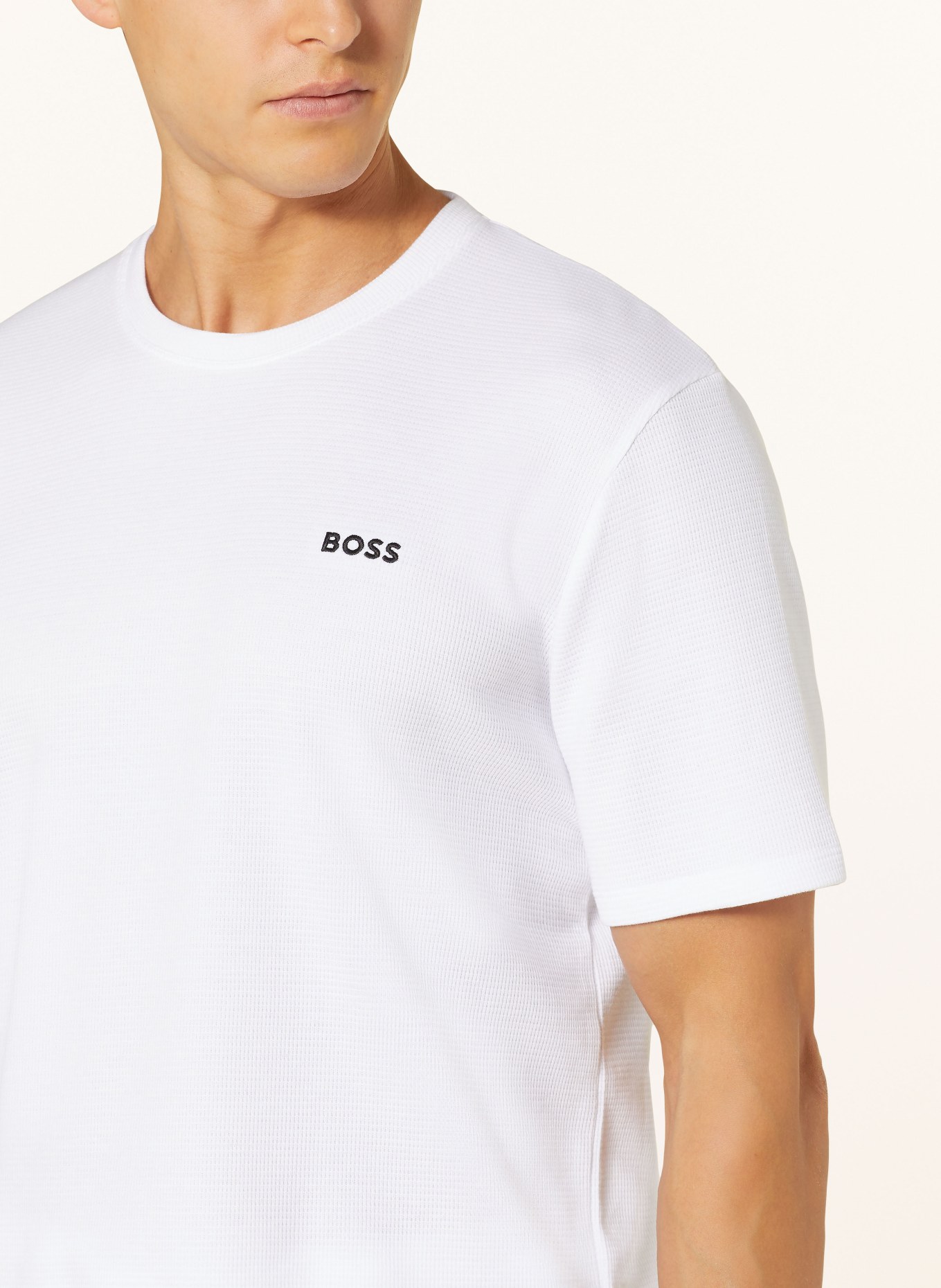 BOSS Pajama shirt WAFFLE, Color: WHITE (Image 4)