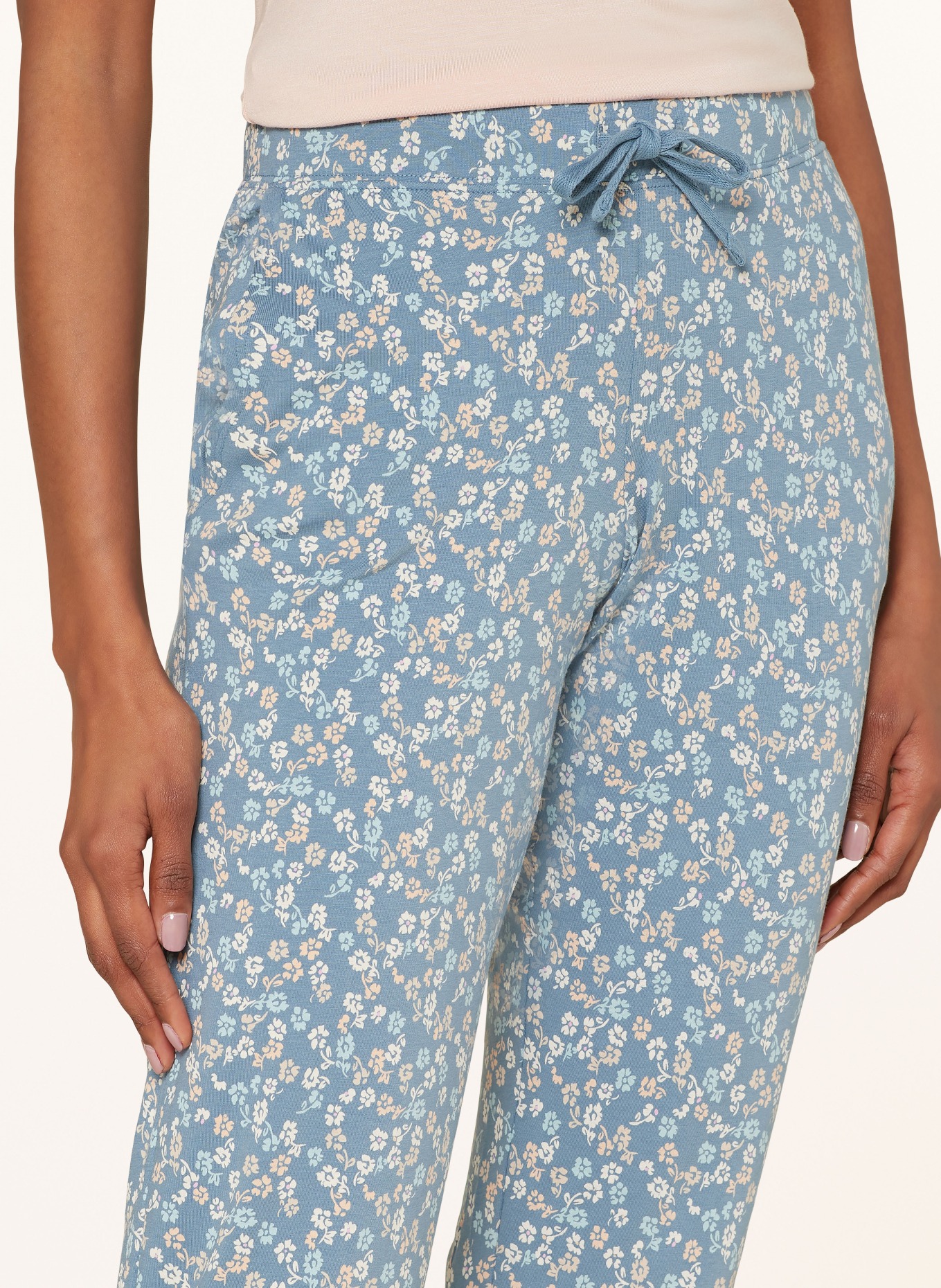 SCHIESSER 3/4 pajama pants MIX+RELAX, Color: BLUE GRAY/ CREAM/ BEIGE (Image 5)