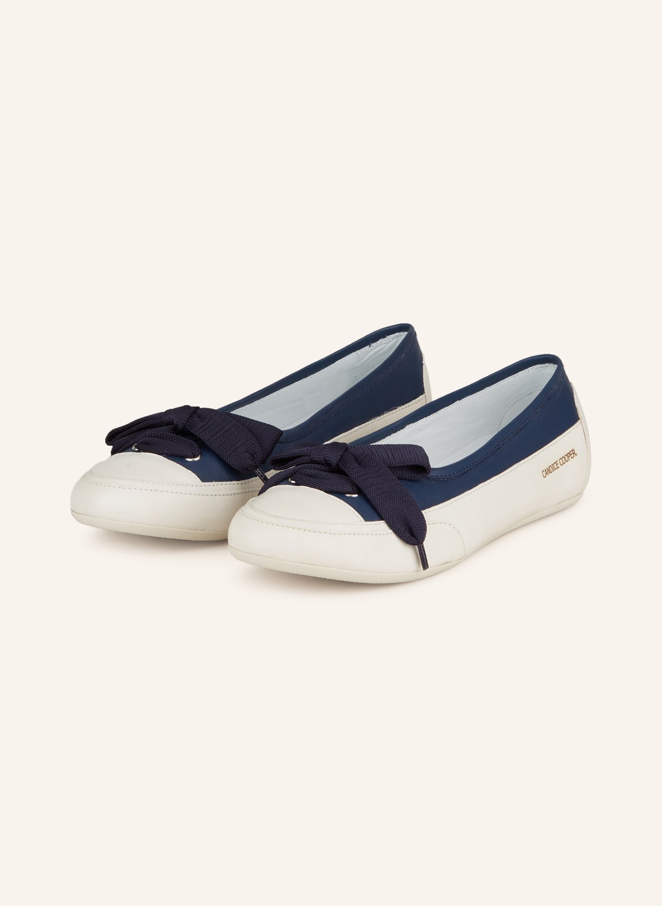 Candice Cooper Ballet flats CANDY BOW: DARK BLUE / WHITE