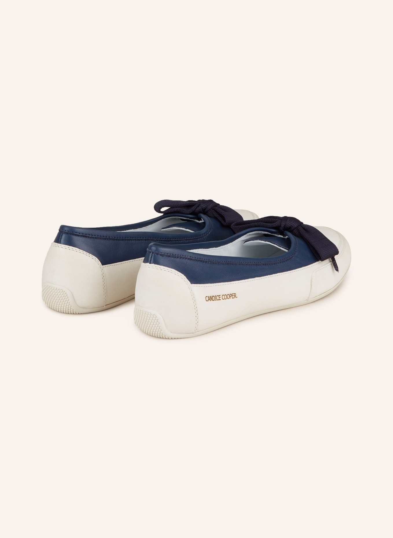 Candice Cooper Ballet flats CANDY BOW: DARK BLUE / WHITE