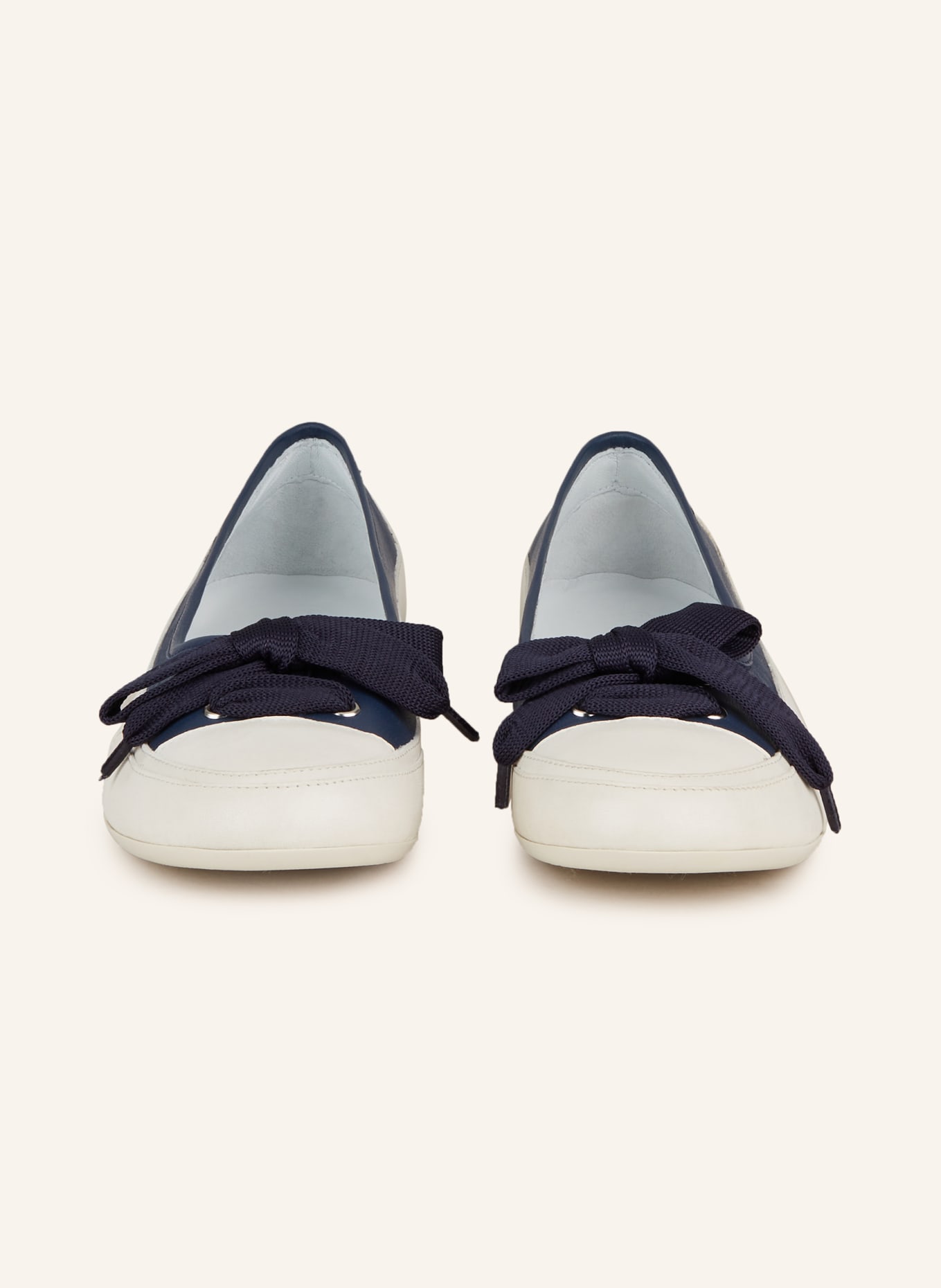 Candice Cooper Ballet flats CANDY BOW: DARK BLUE / WHITE