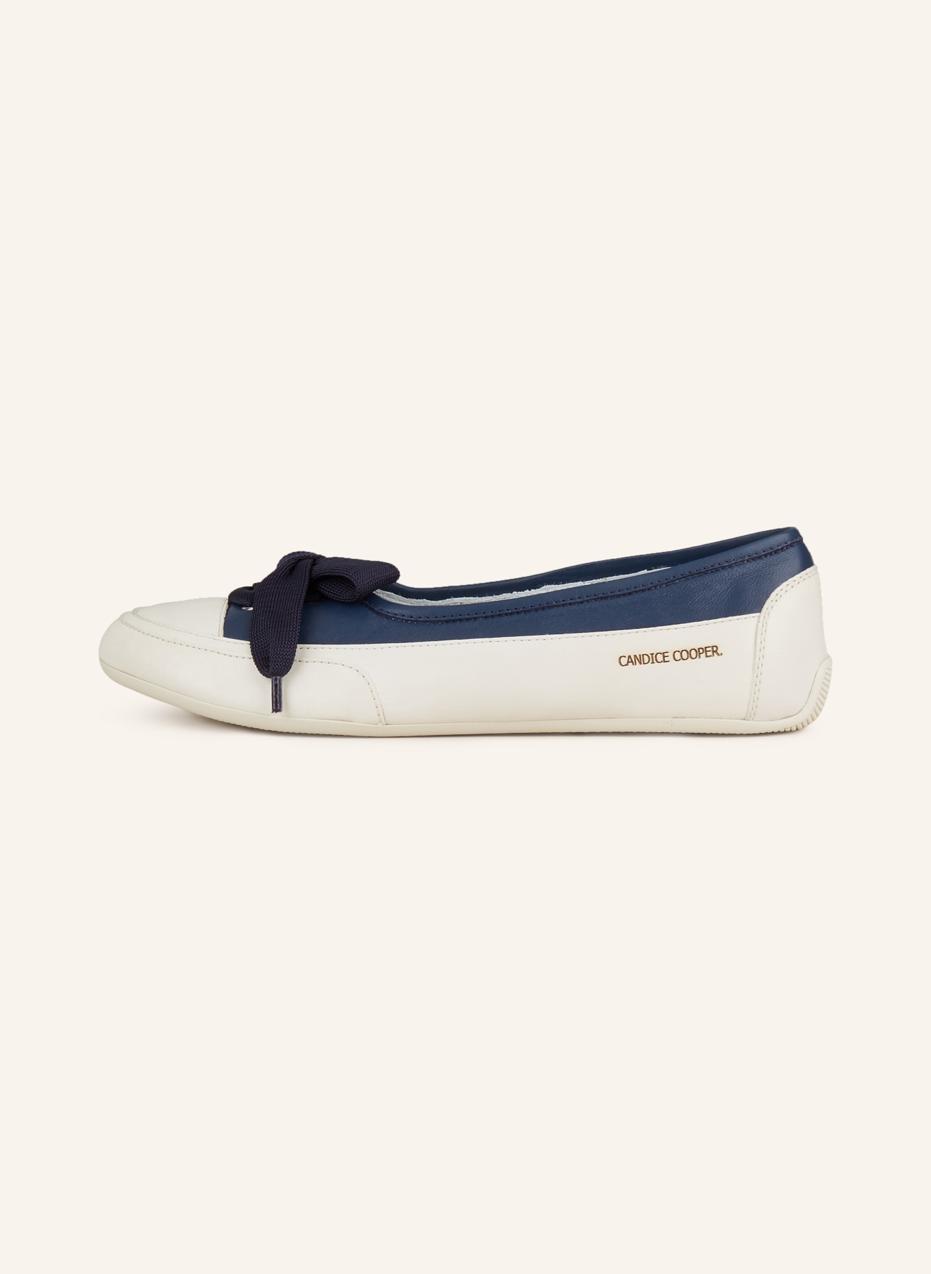 Candice Cooper Ballet flats CANDY BOW: DARK BLUE / WHITE