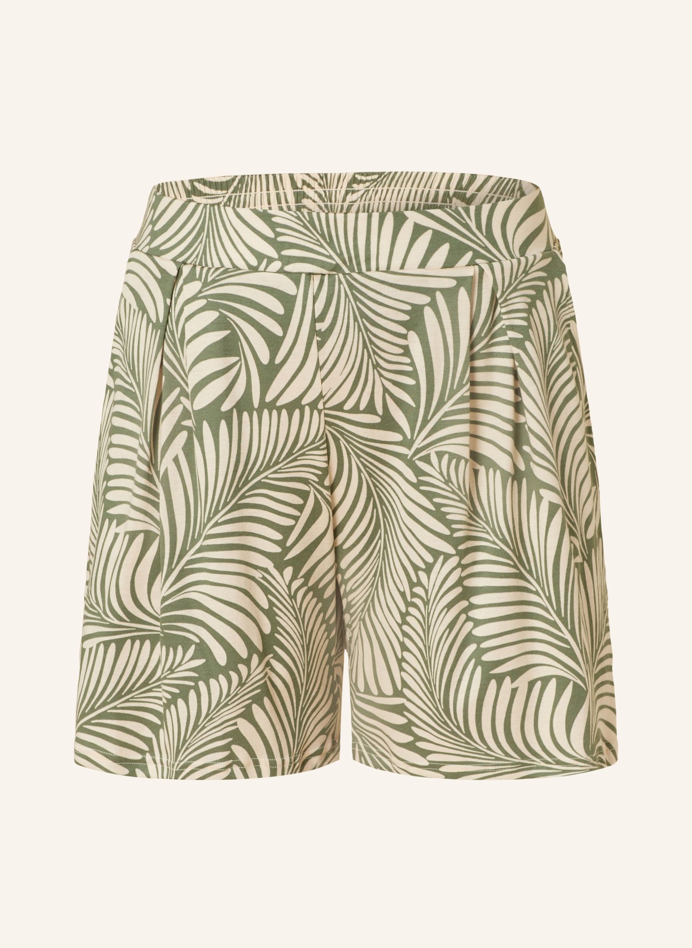 CALIDA Pajama shorts FAVOURITES HEALING, Color: CREAM/ GREEN (Image 1)