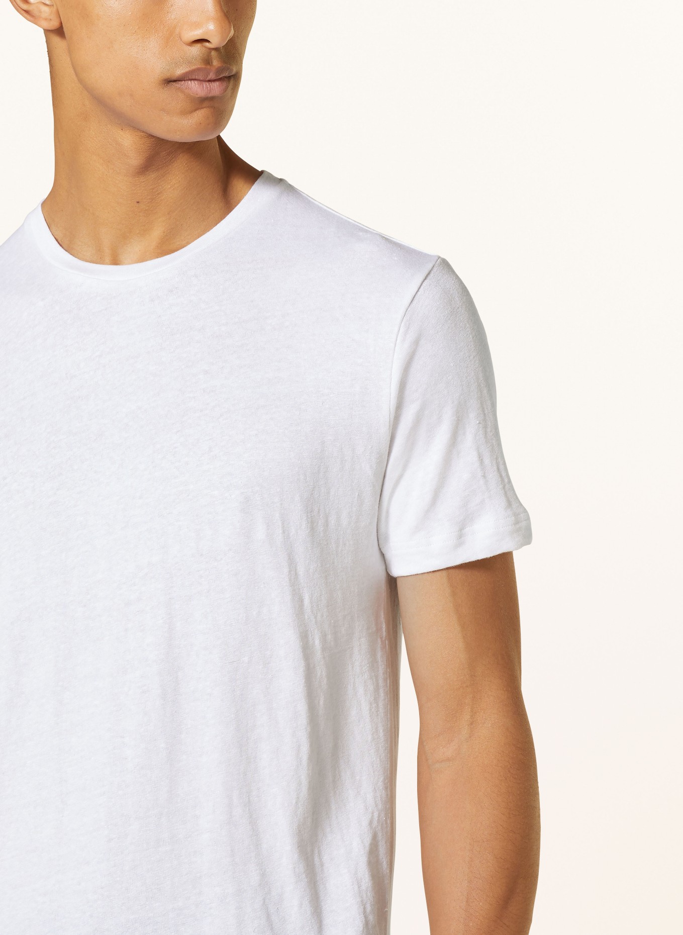 Stefan Brandt T-shirt made of linen, Color: WHITE (Image 4)