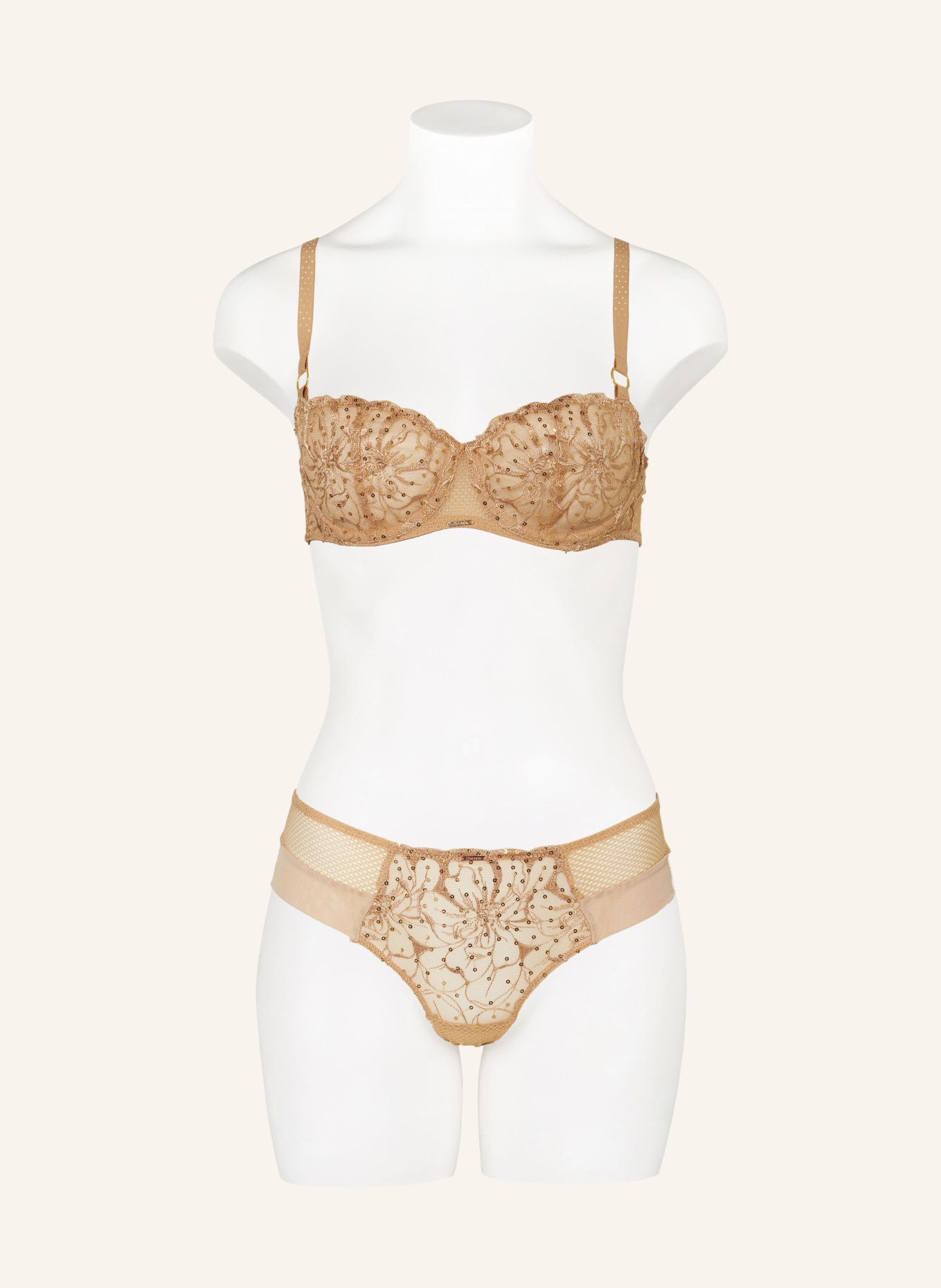 CHANTELLE Balconette bra FLEURS SIGNATURE, Color: CAMEL (Image 2)
