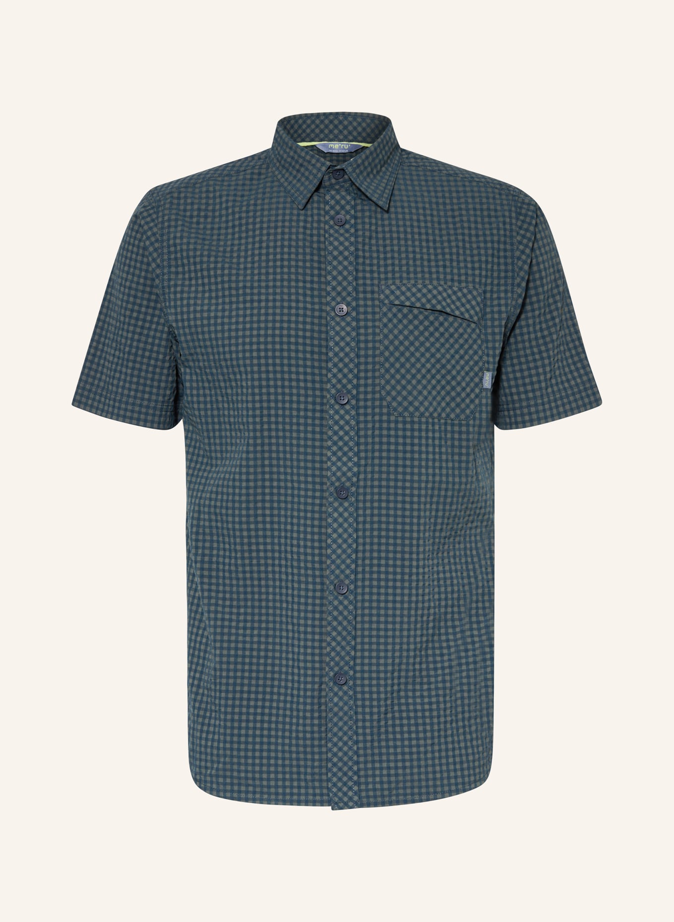me°ru' Outdoor shirt EGIO, Color: BLUE/ DARK GREEN (Image 1)