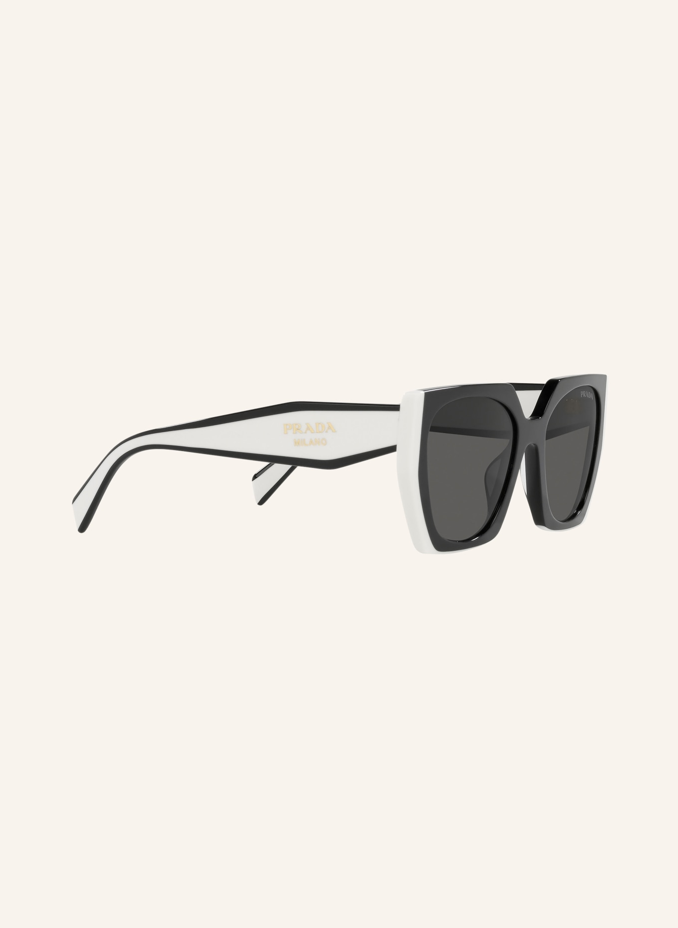PRADA Sonnenbrille 0PR15WS: 09Q5S0 - SCHWARZ WEISS/ DUNKELGRAU