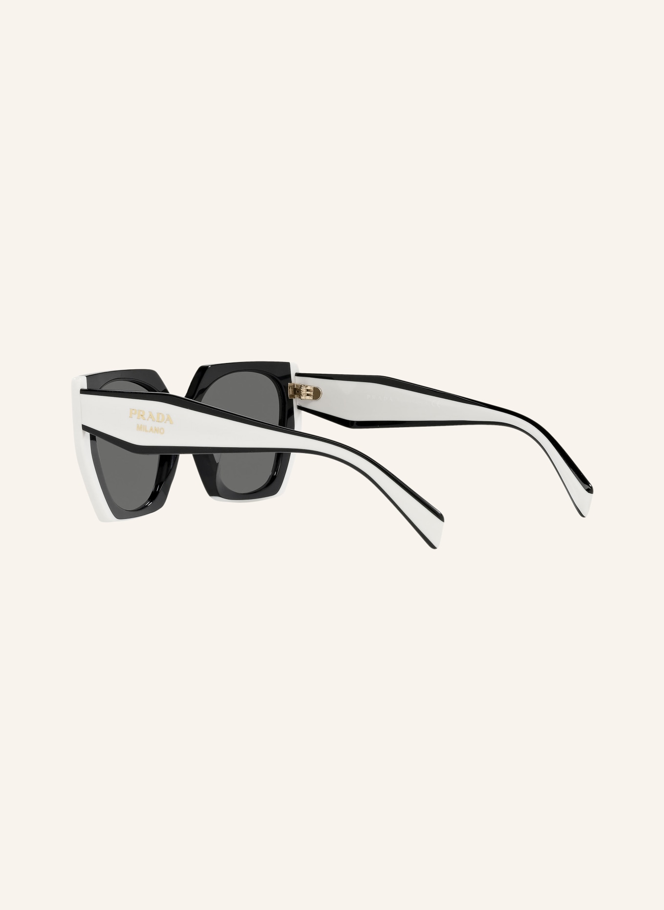 PRADA Sonnenbrille 0PR15WS: 09Q5S0 - SCHWARZ WEISS/ DUNKELGRAU