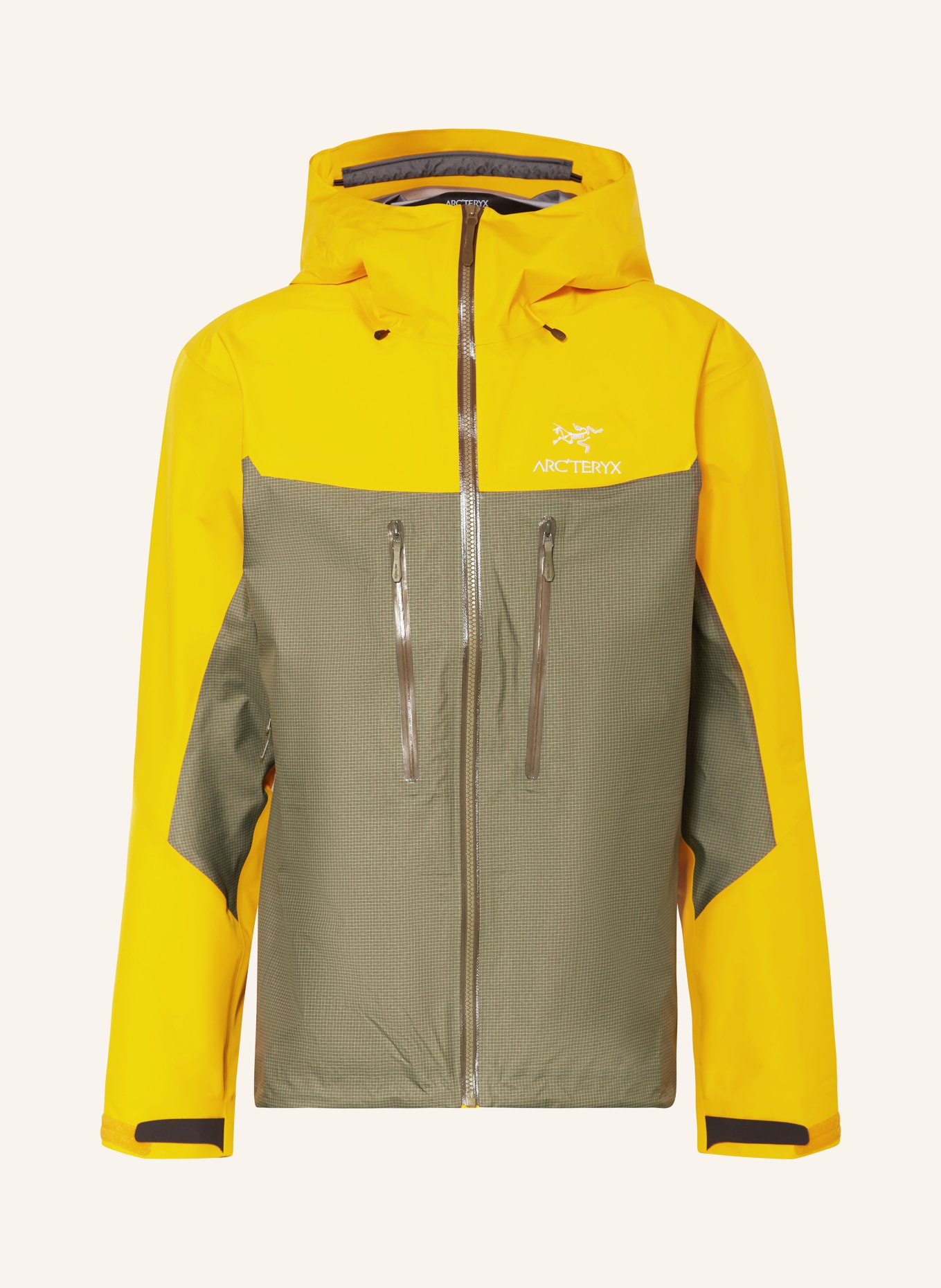 ARC'TERYX Outdoor jacket ALPHA, Color: DARK YELLOW/ OLIVE (Image 1)