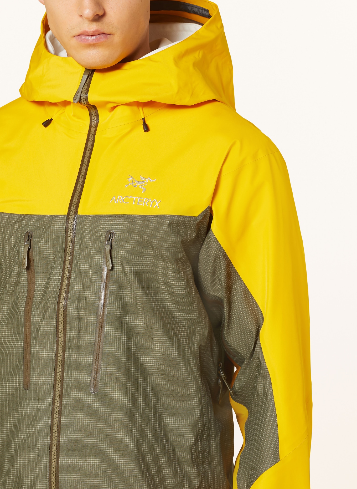 ARC'TERYX Outdoor jacket ALPHA, Color: DARK YELLOW/ OLIVE (Image 5)