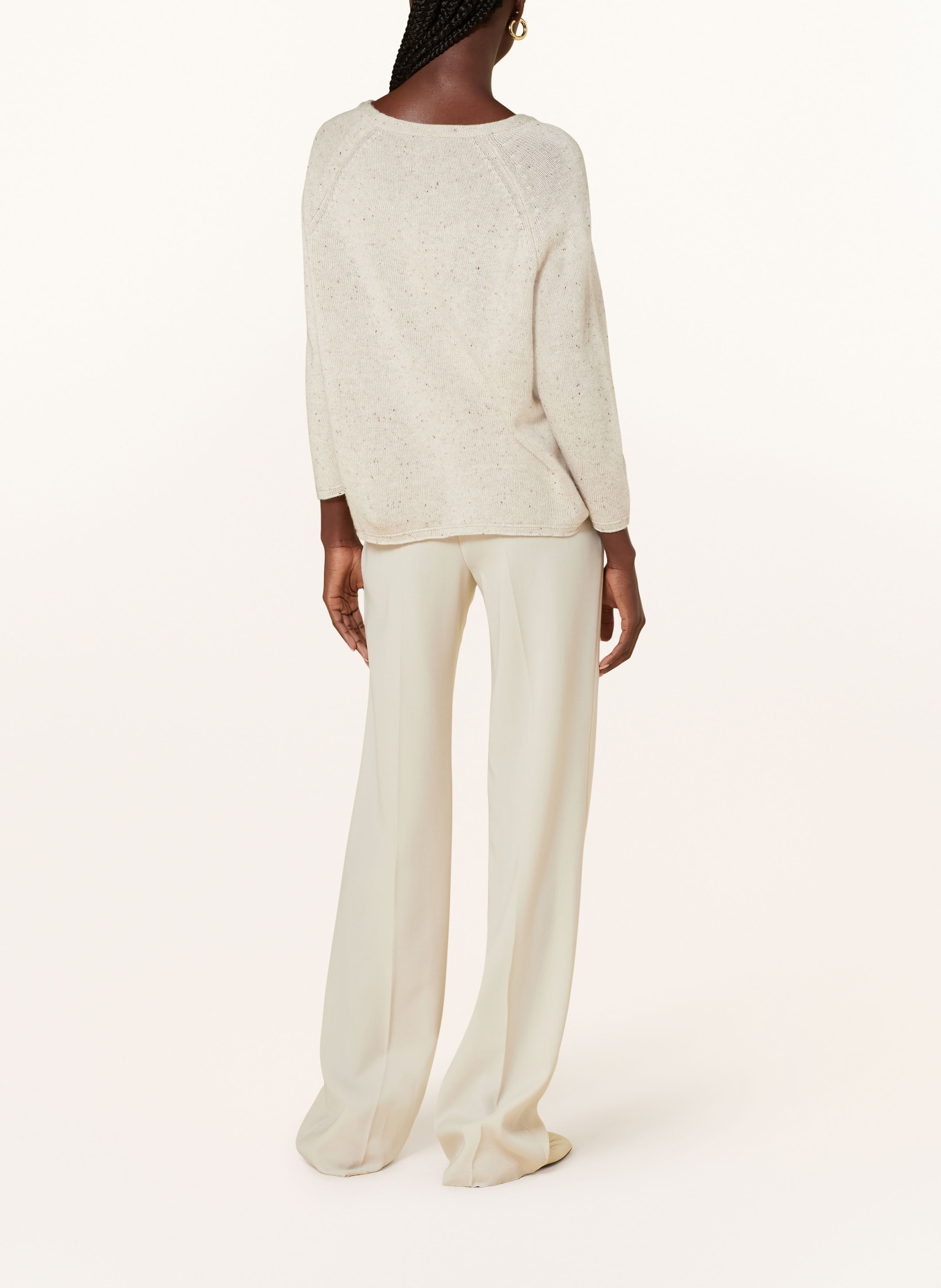 MRS & HUGS Pullover mit Cashmere: HELLBRAUN/ BRAUN