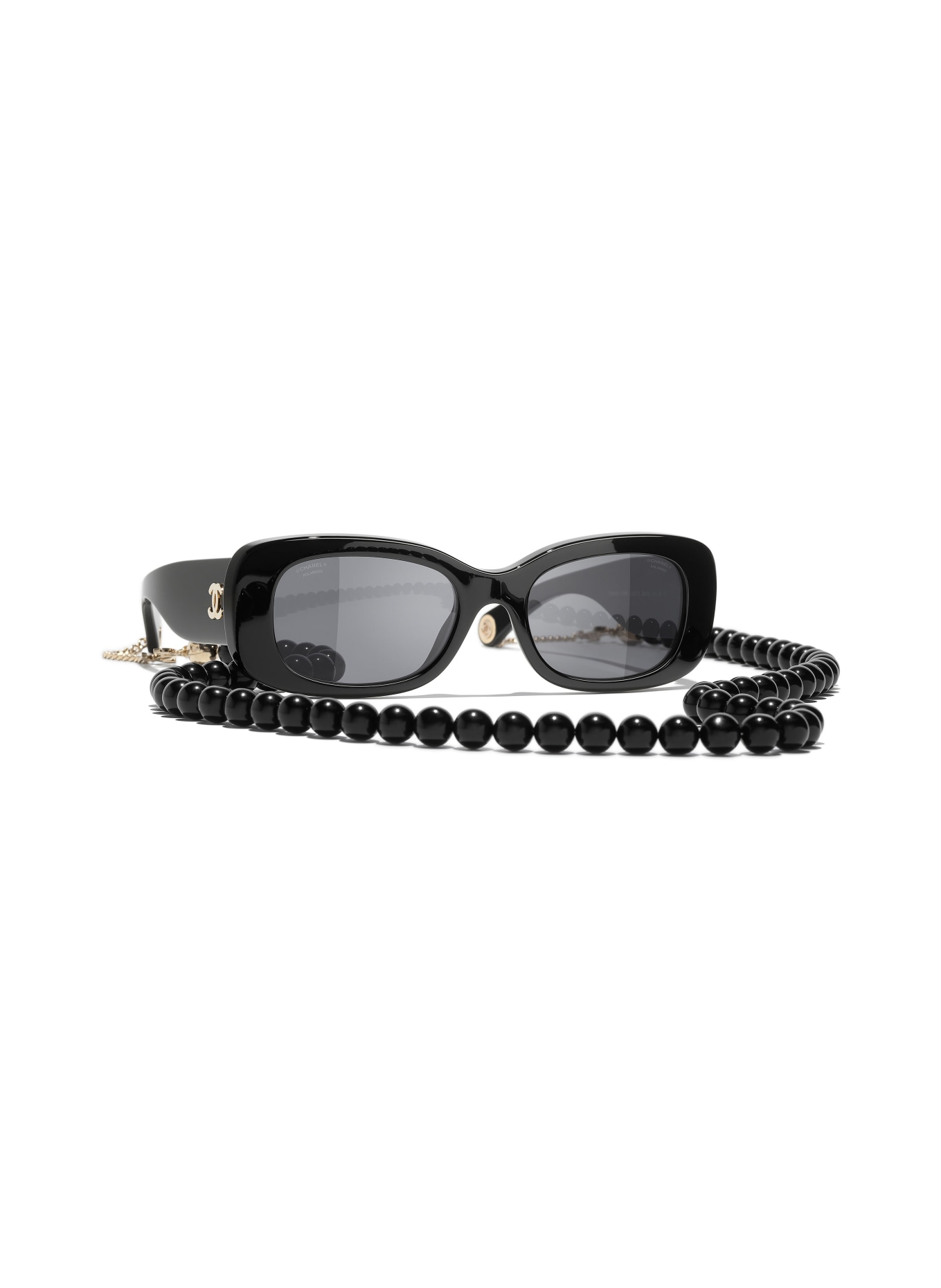 CHANEL Rectangular sunglasses, Color: C622T8 - BLACK/GRAY POLARIZED (Image 1)