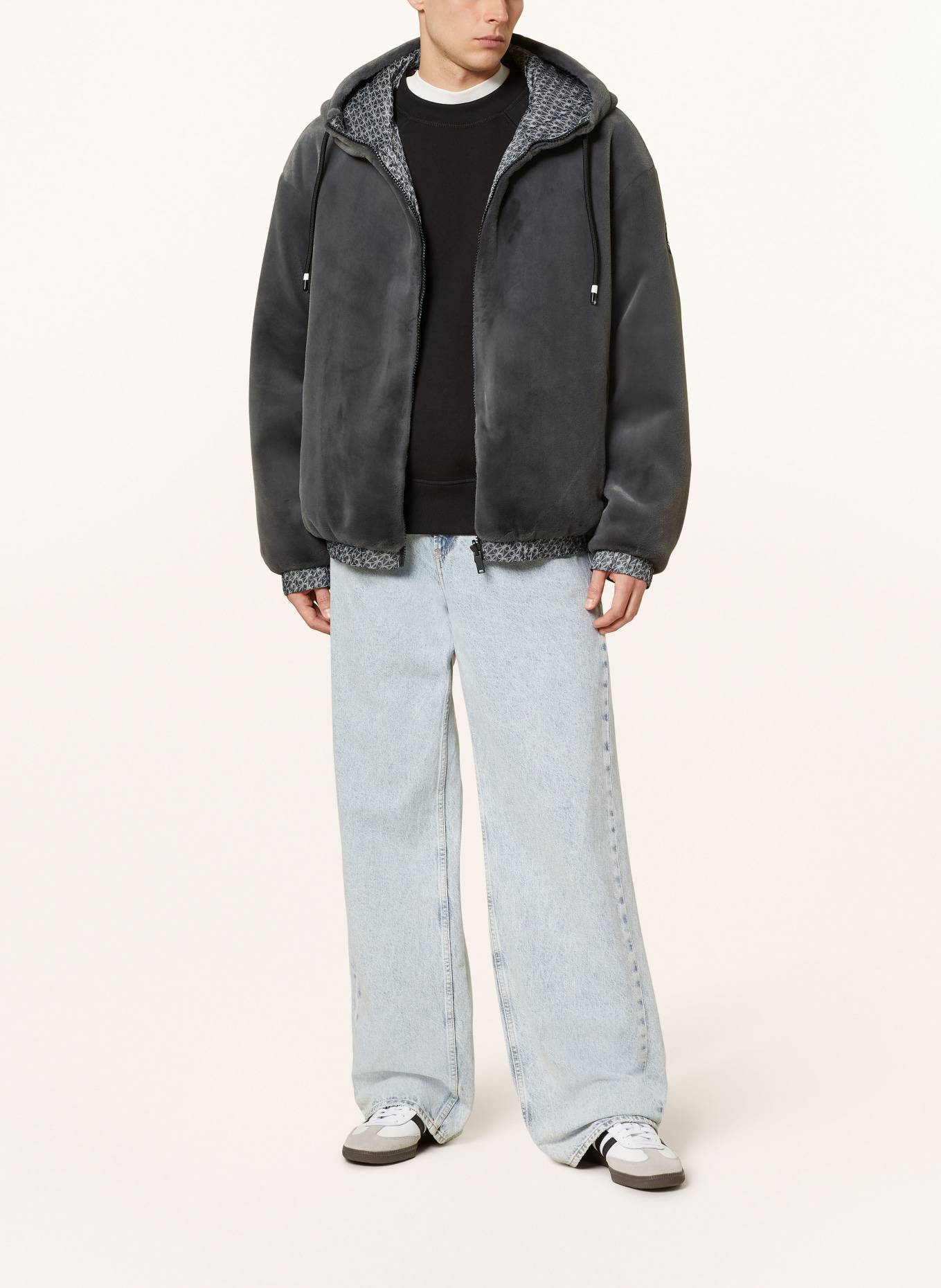 MOOSE KNUCKLES Jacket BORDEN BUNNY reversible with faux fur, Color: DARK GRAY (Image 3)