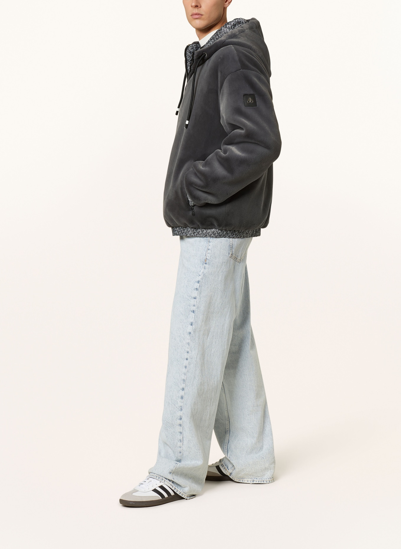 MOOSE KNUCKLES Kurtka BORDEN BUNNY, model dwustronny ze sztucznym futrem, Kolor: CZIEMNOSZARY (Obrazek 5)