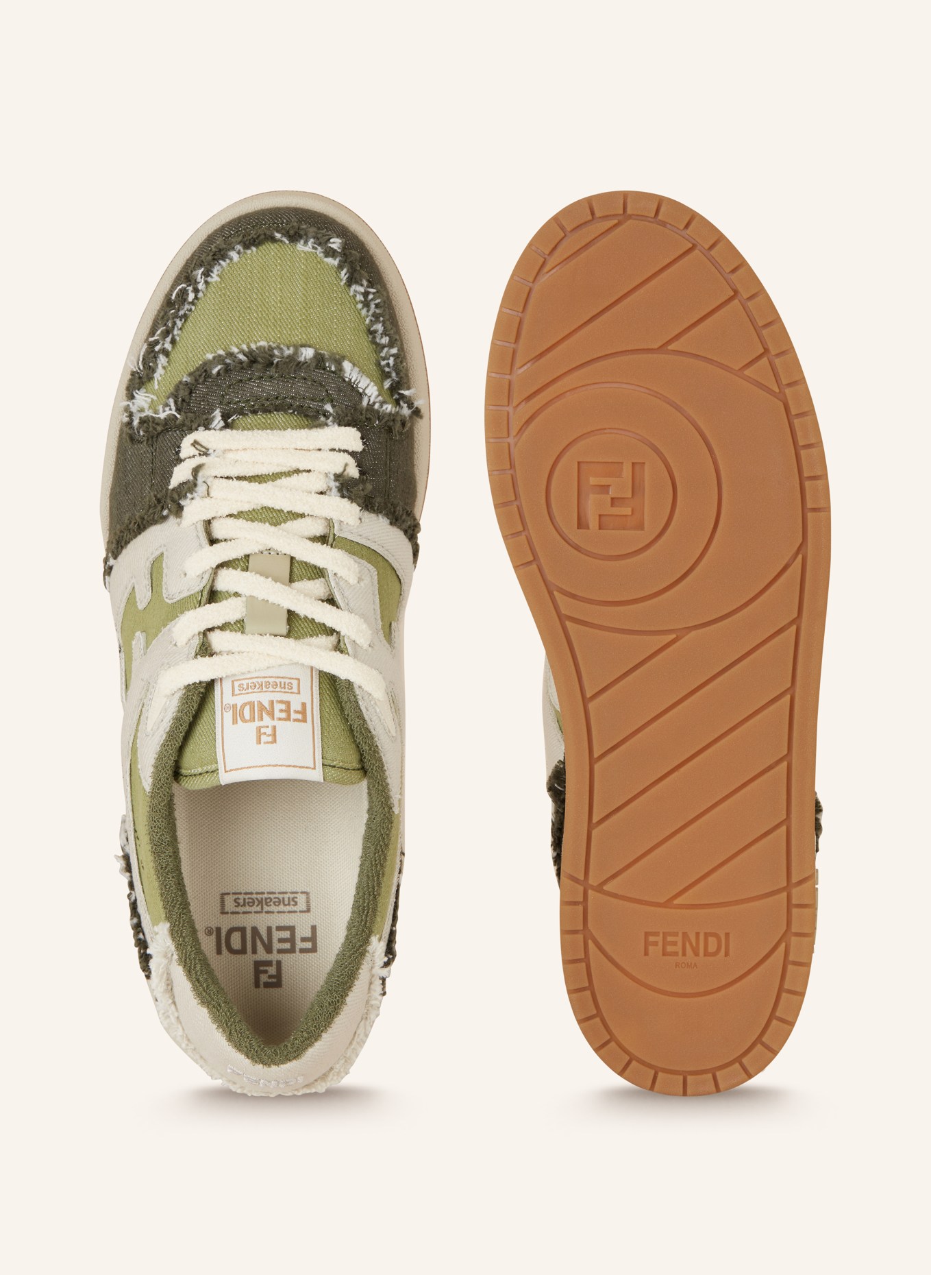 FENDI Sneakers MATCH, Color: GREEN/ LIGHT GREEN (Image 5)
