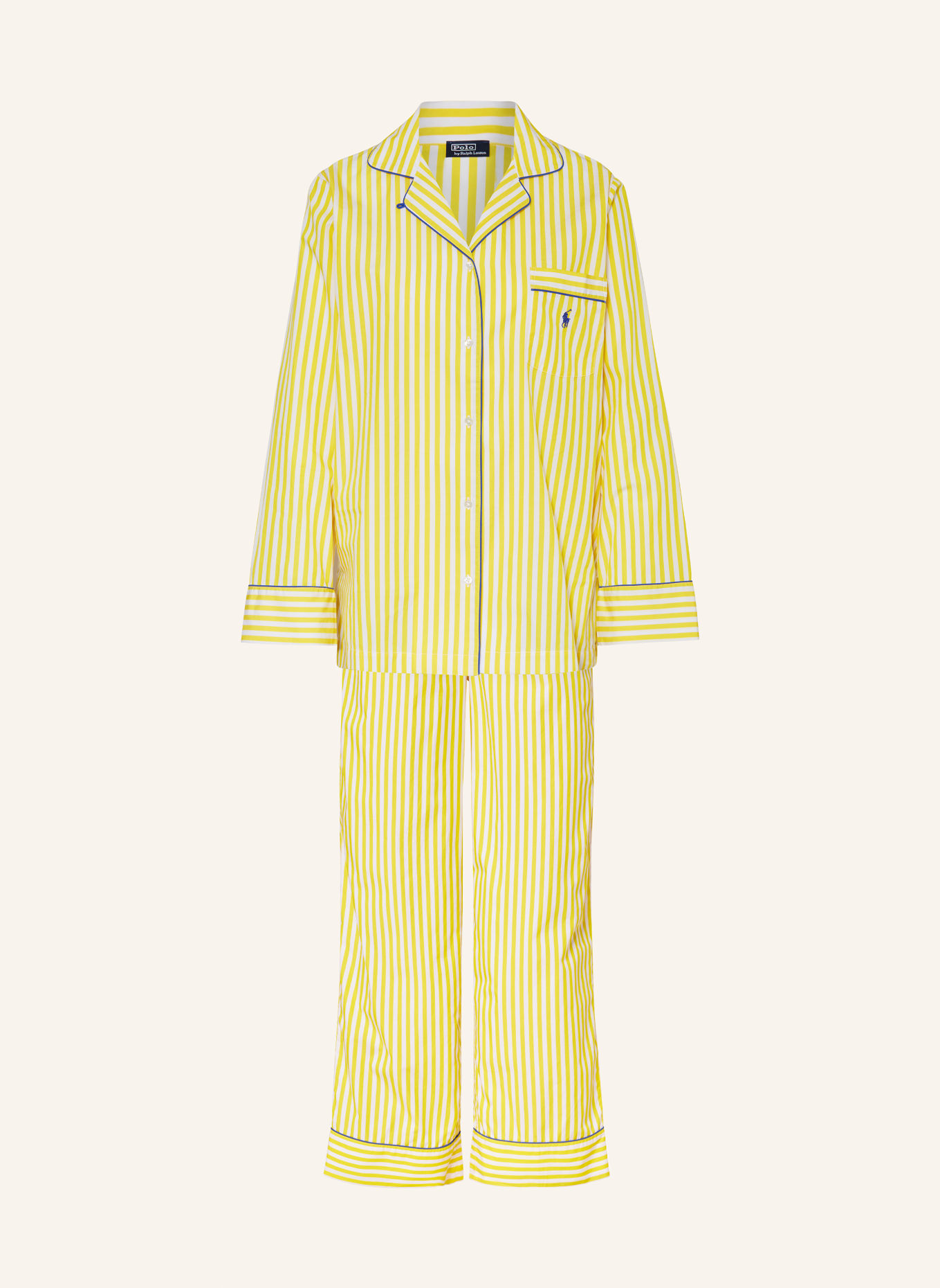 POLO RALPH LAUREN Schlafanzug, Farbe: WEISS/ GELB (Bild 1)