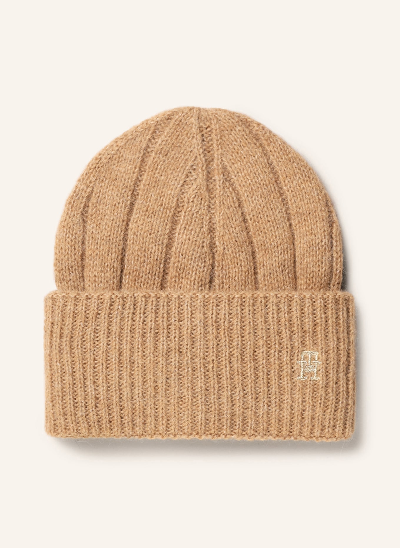TOMMY HILFIGER Beanie TH TIMELESS, Color: BEIGE (Image 1)