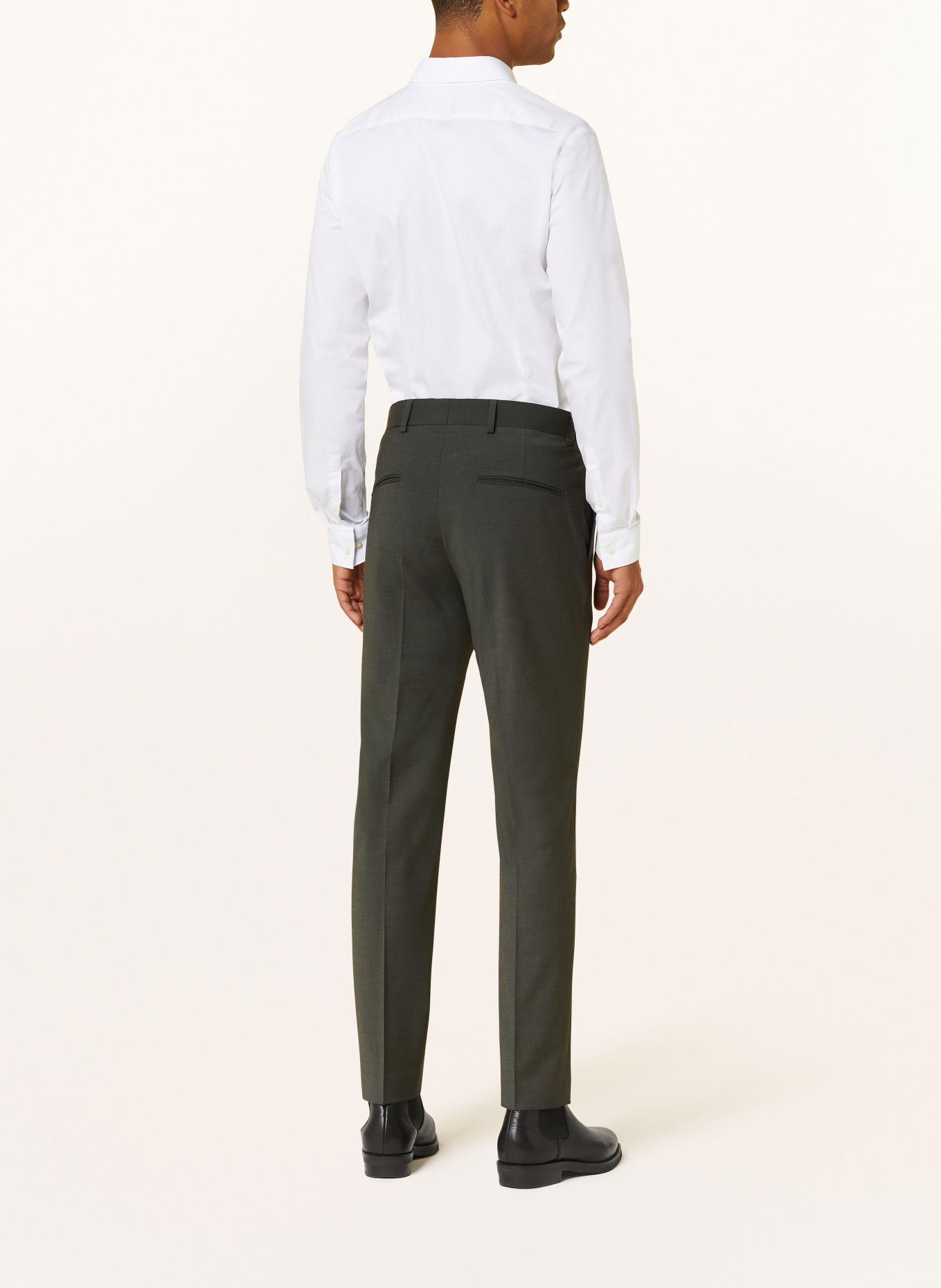 TIGER OF SWEDEN Spodnie garniturowe TENUTAS extra slim fit, Kolor: 4CC Olive Extreme (Obrazek 4)