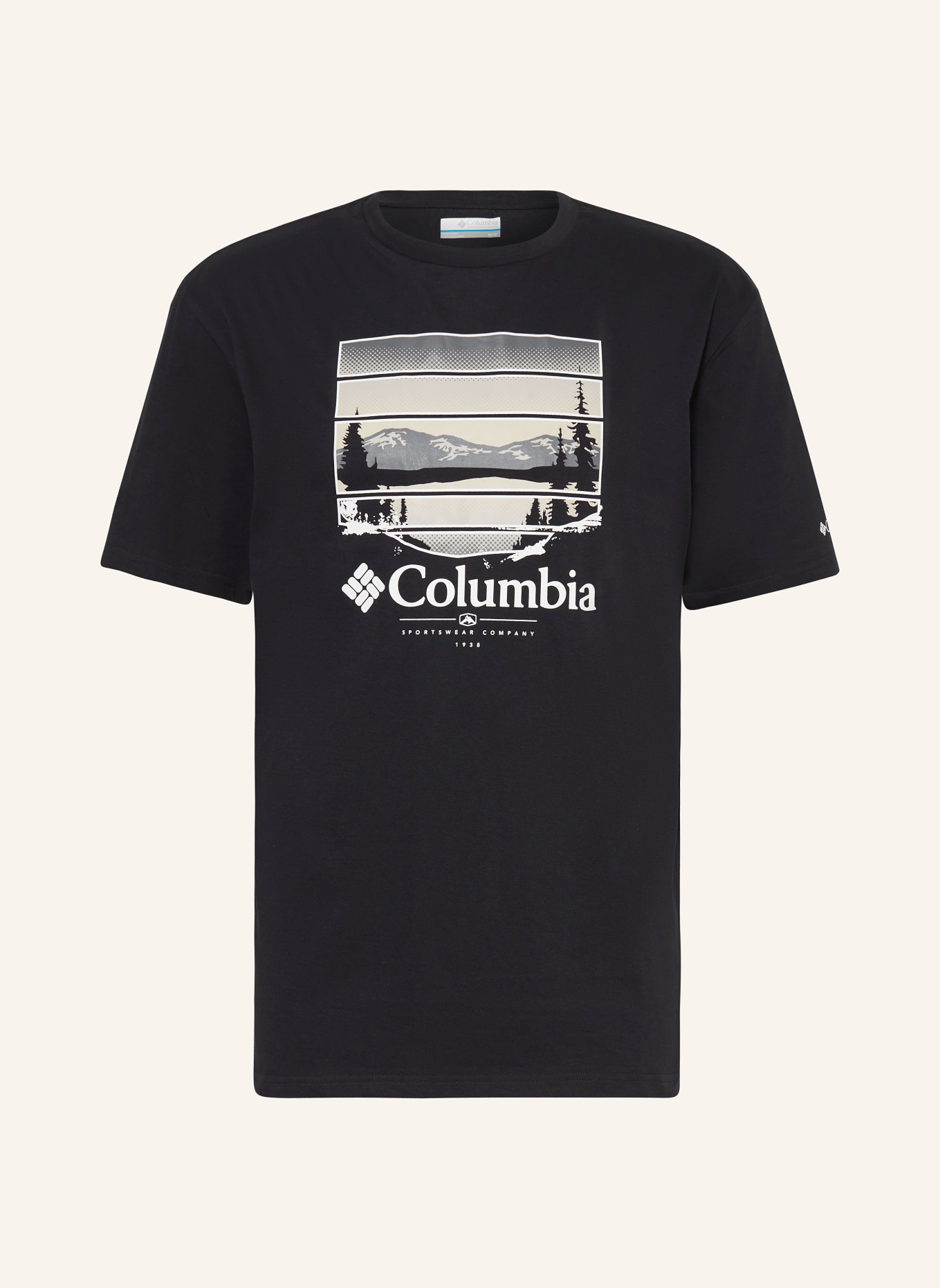 Columbia T-shirt PATH LAKE™ II, Kolor: CZARNY/ KREMOWY/ SZARY (Obrazek 1)