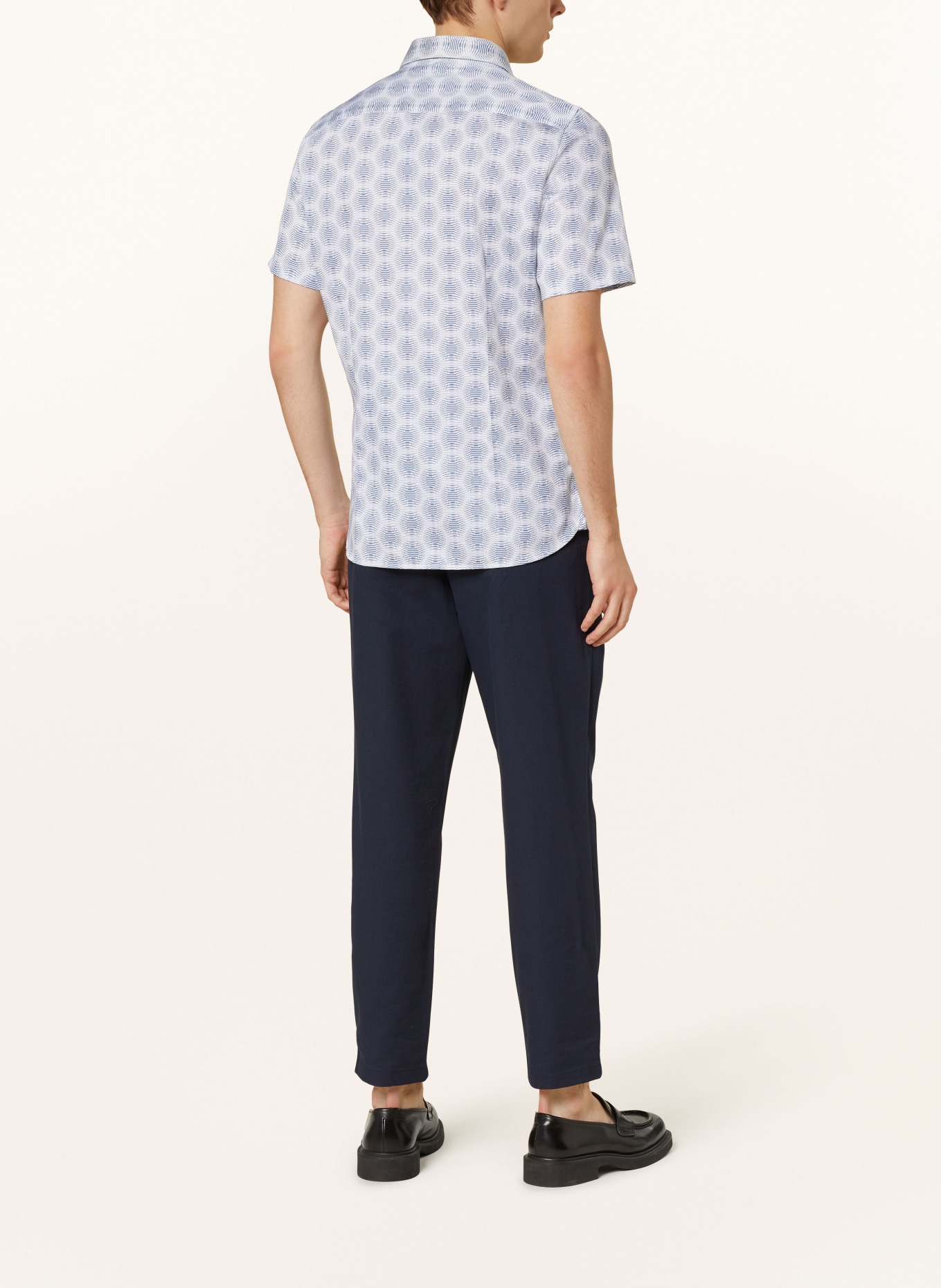 TED BAKER Short sleeve shirt PEARSHO slim fit, Color: WHITE/ LIGHT BLUE (Image 3)