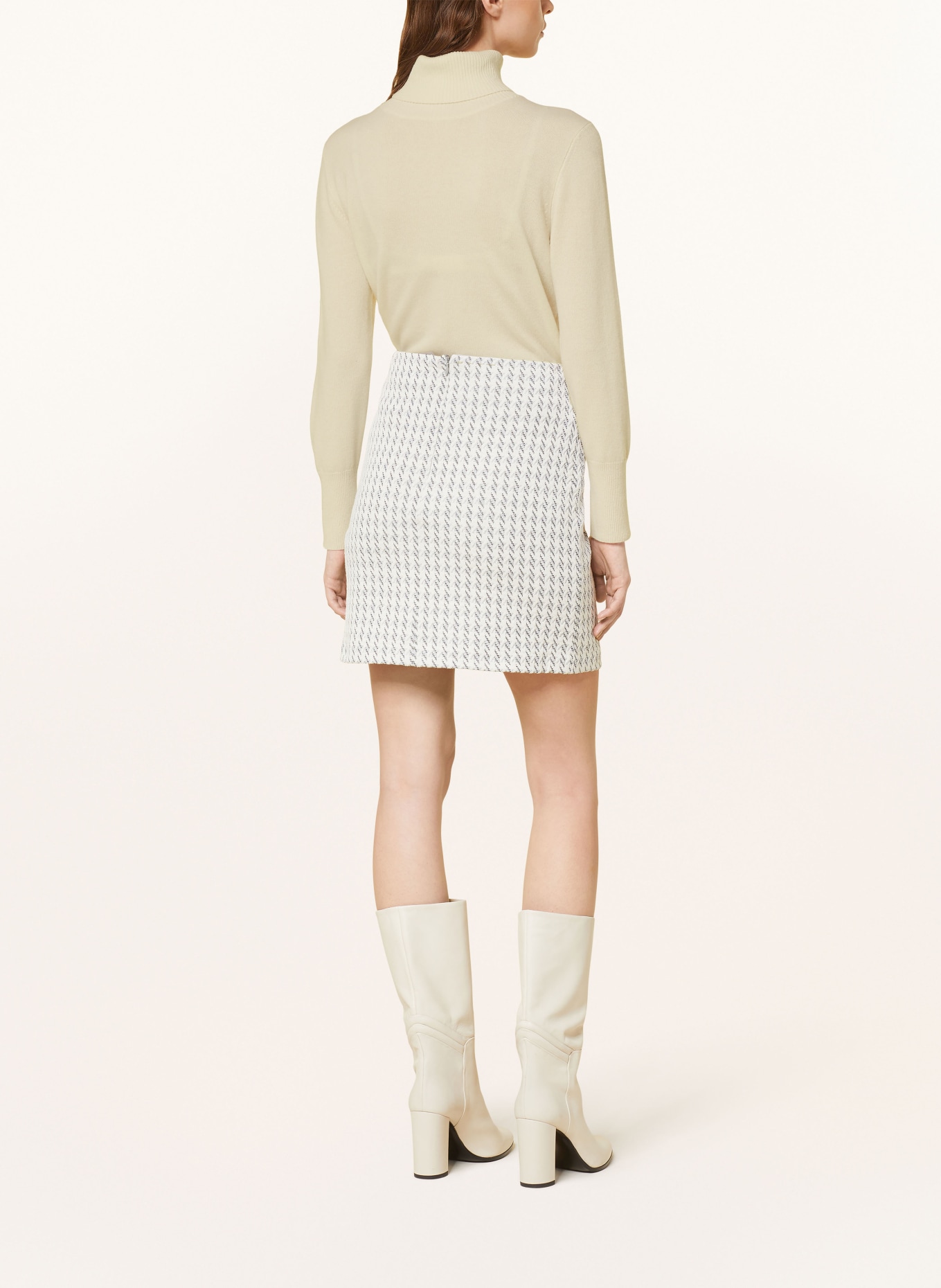 SEM PER LEI Turtleneck sweater with cashmere, Color: WHITE (Image 3)