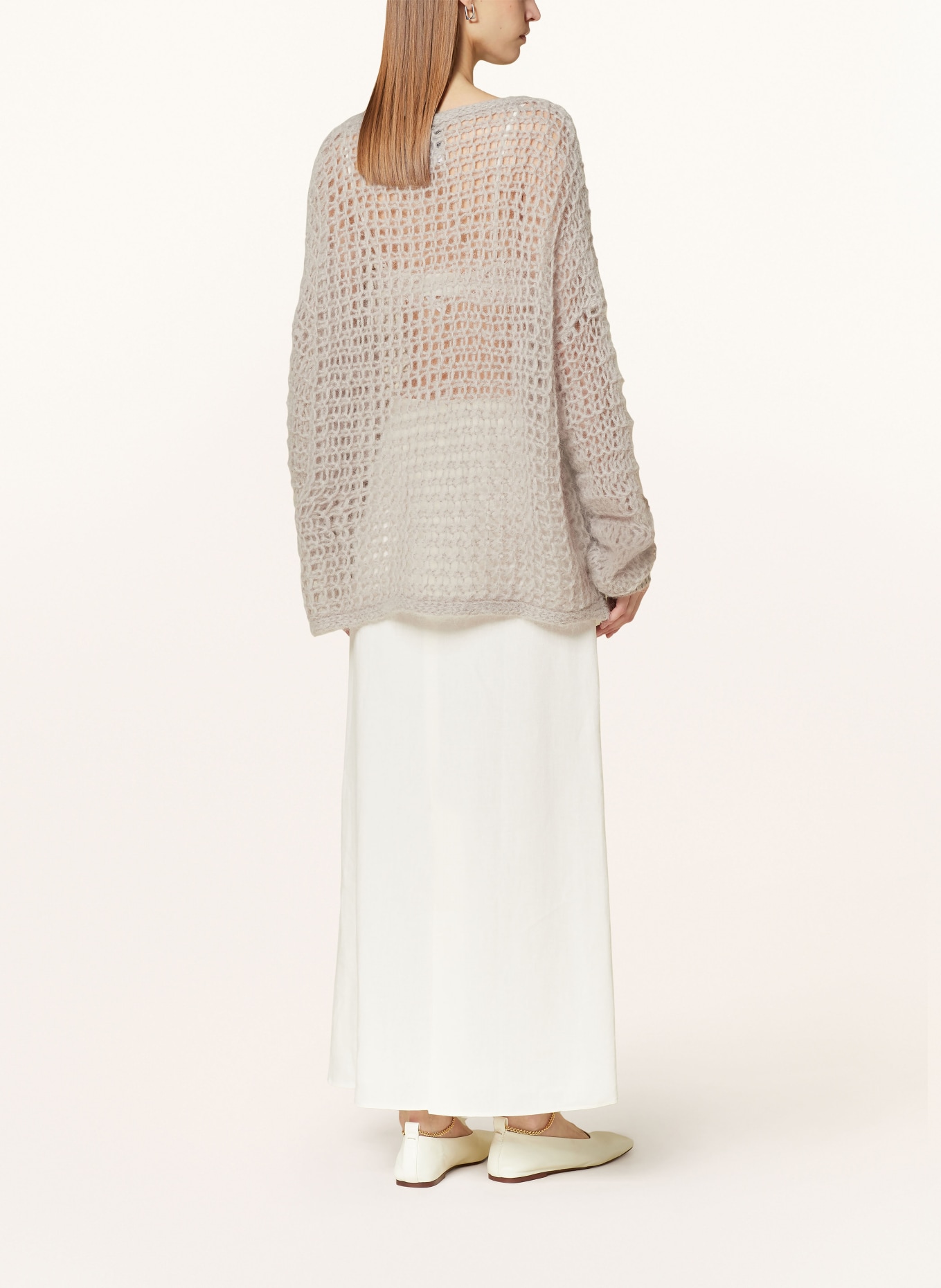 by Aylin Koenig Sweater CHIARA with alpaca and mohair, Color: LIGHT GRAY (Image 3)