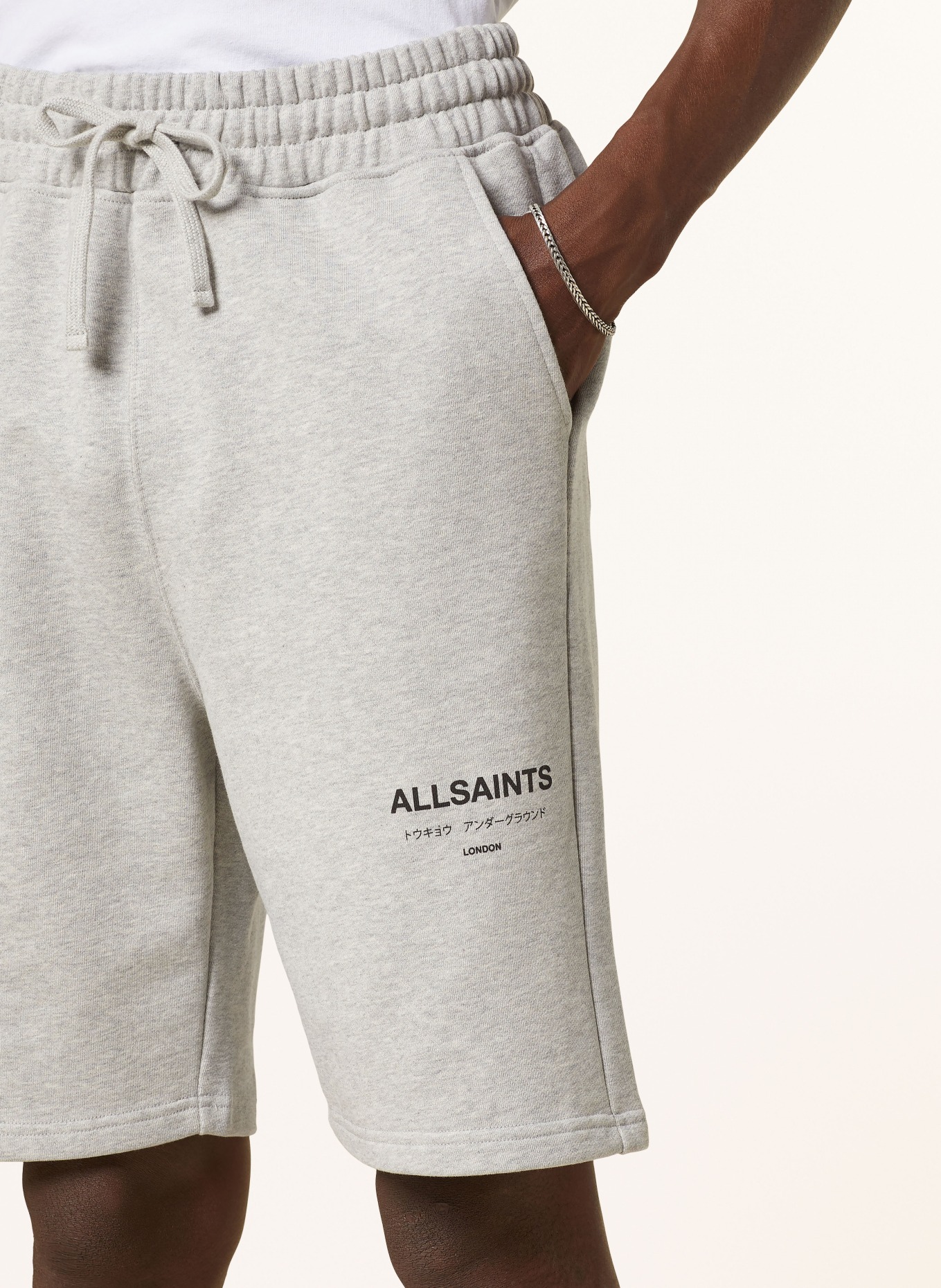 ALLSAINTS Sweat shorts UNDERGROUND, Color: GRAY (Image 5)