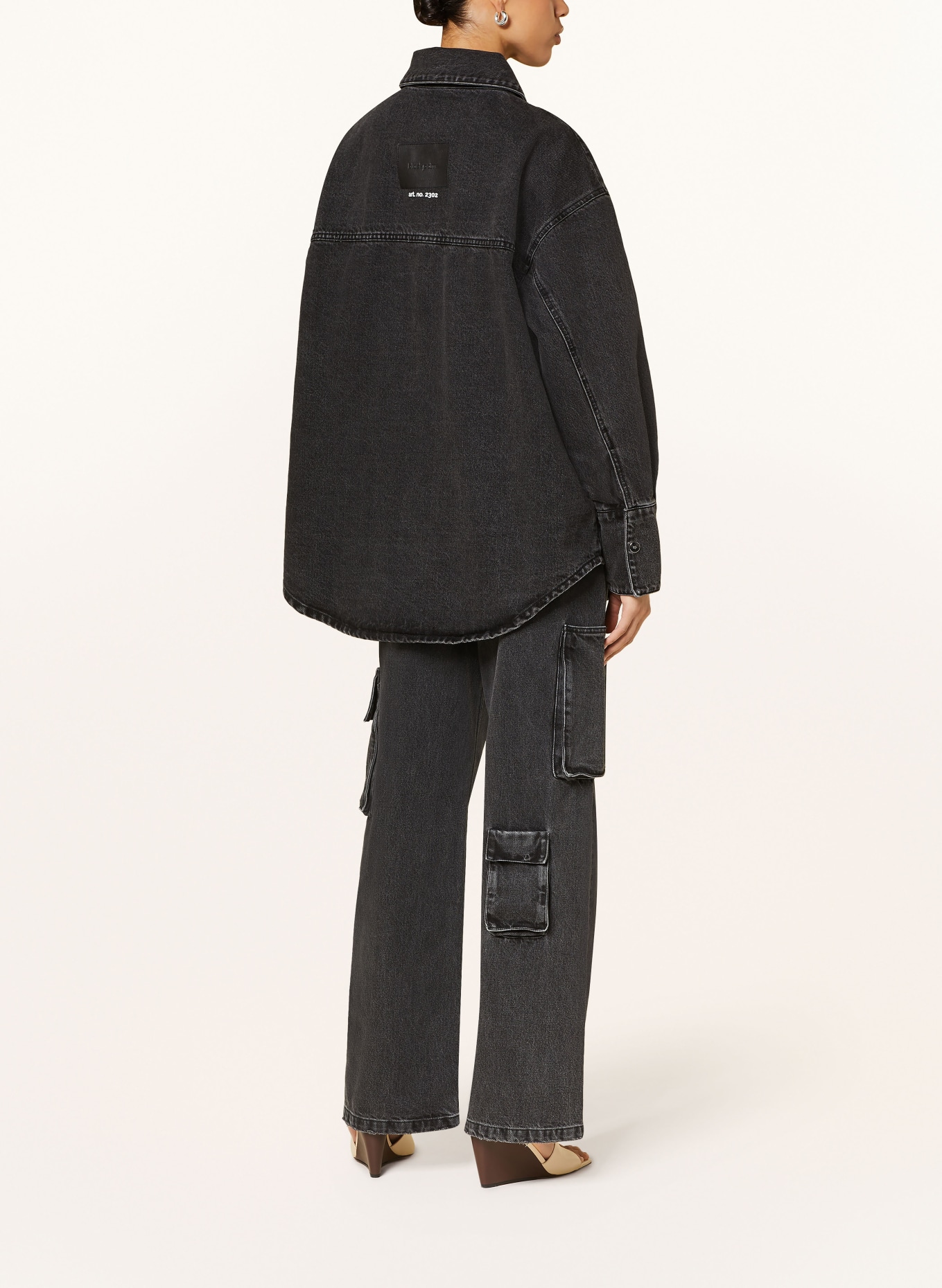 black palms Jeans-Overshirt JEANY, Farbe: FADED BLACK FADED BLACK (Bild 3)