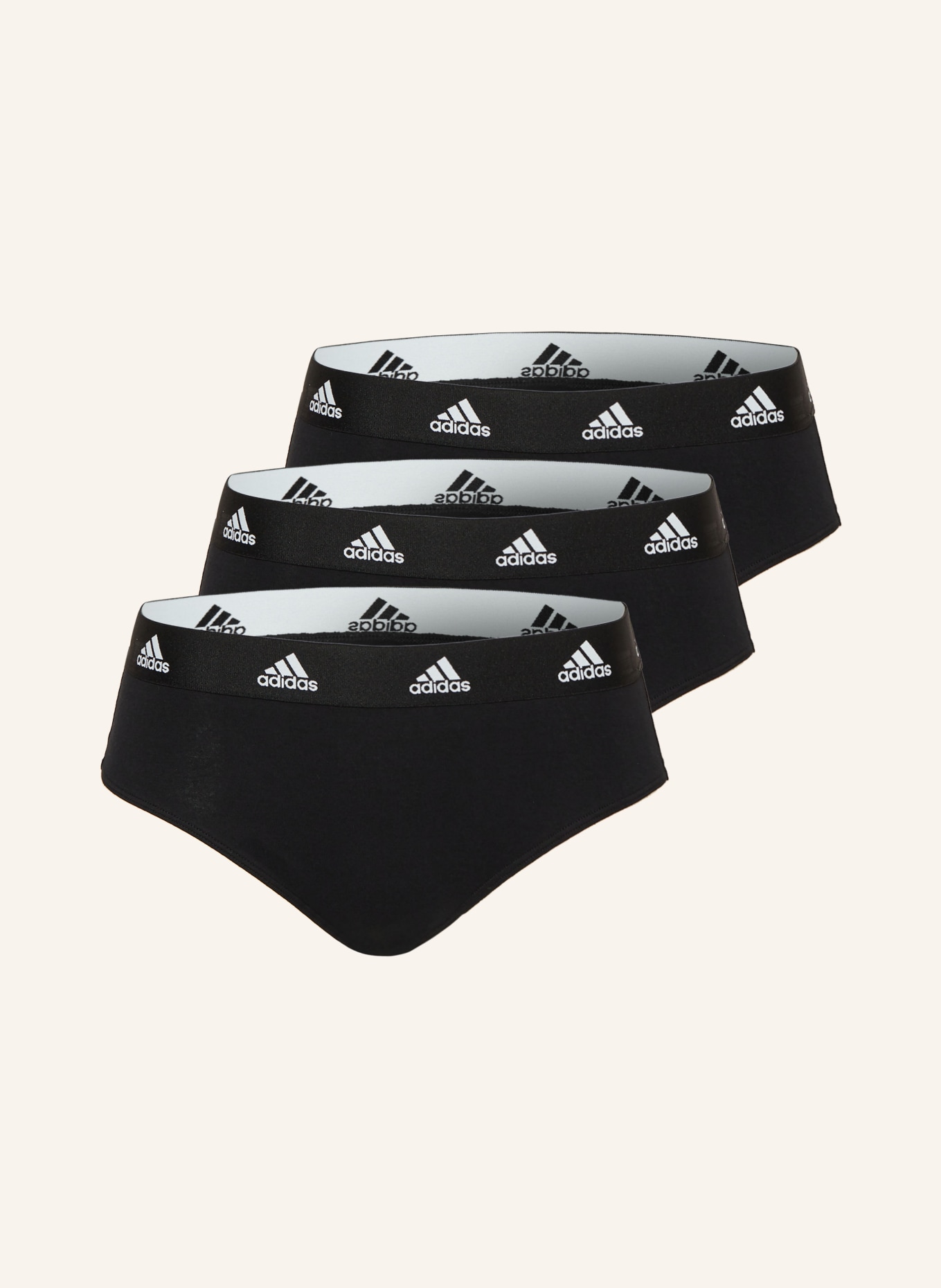 adidas 3-pack briefs, Color: BLACK (Image 1)