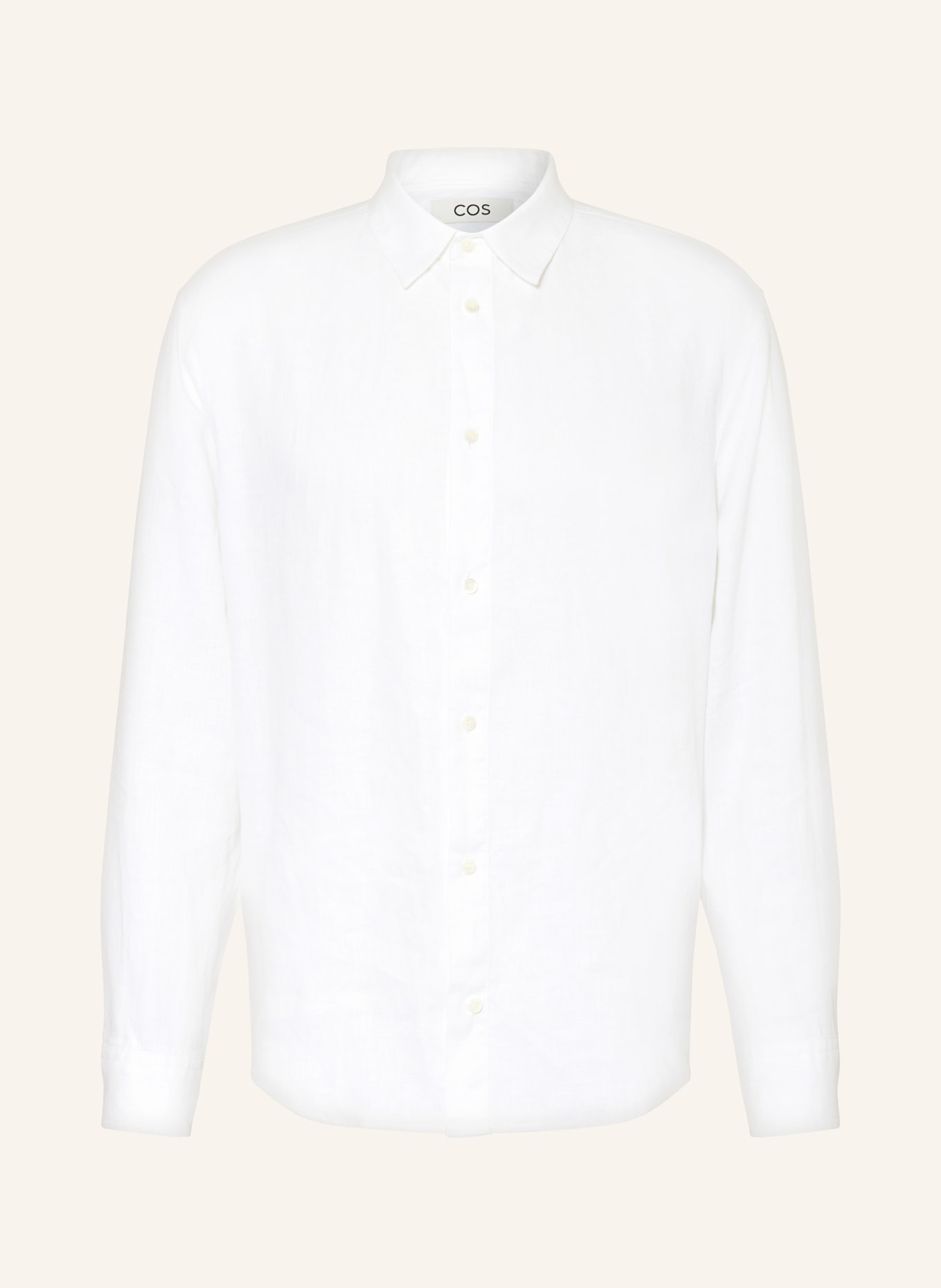 COS Linen shirt relaxed fit, Color: WHITE (Image 1)