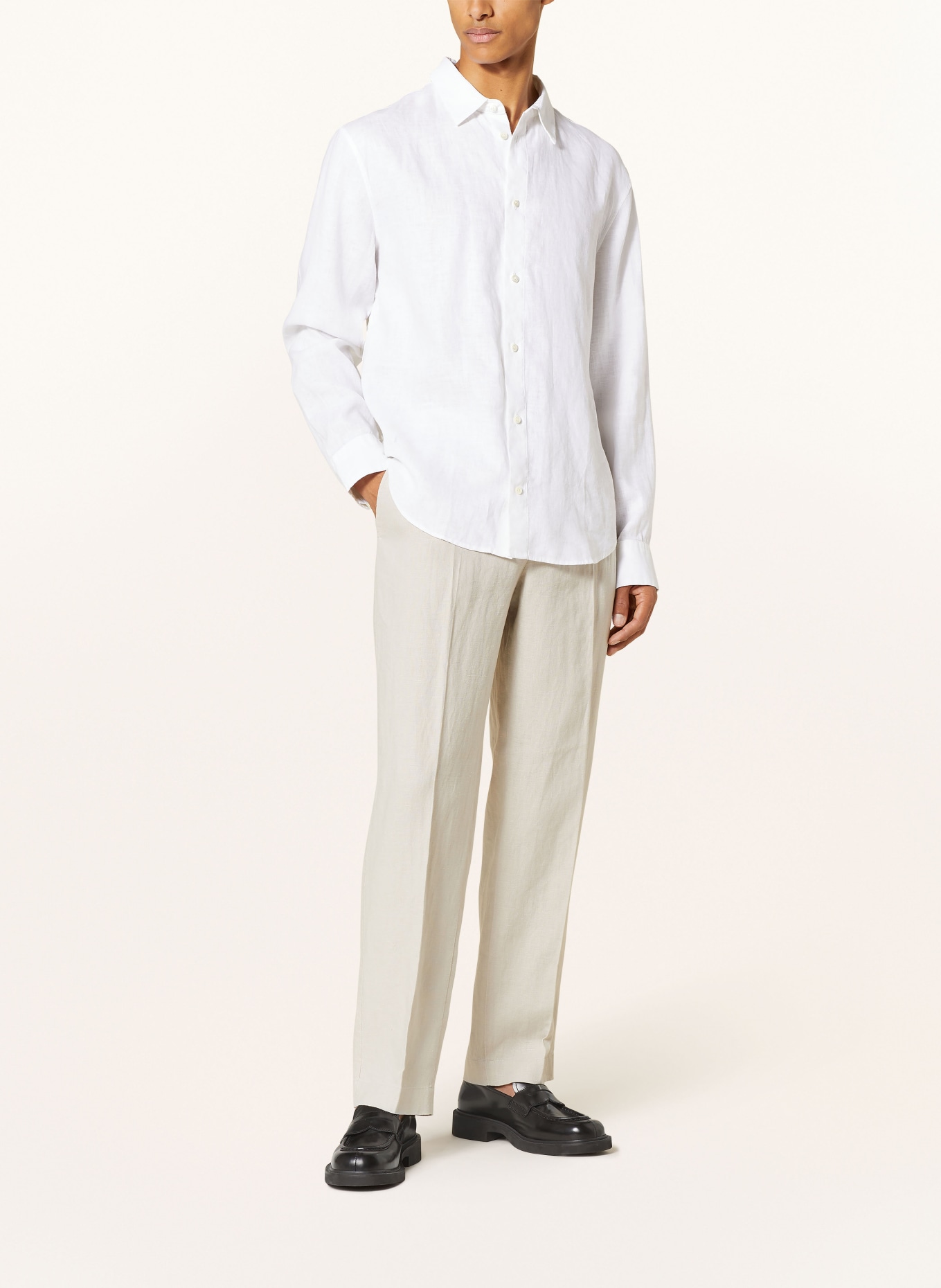 COS Linen shirt relaxed fit, Color: WHITE (Image 2)