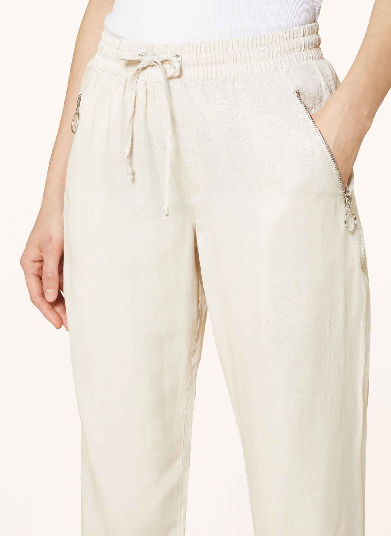 CARTOON Pants in jogger style, Color: CREAM (Image 5)