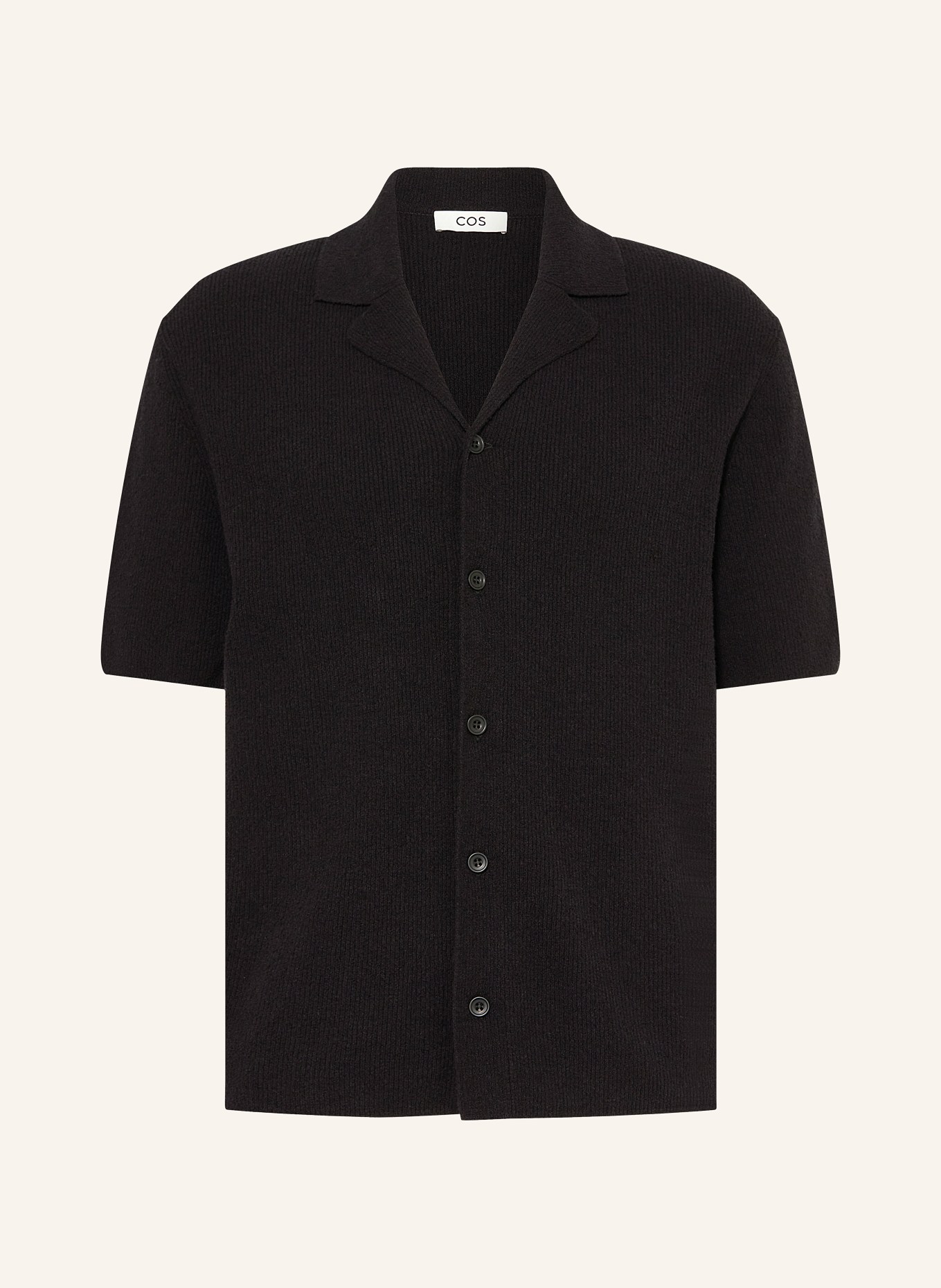 COS Knit shirt regular fit, Color: BLACK (Image 1)