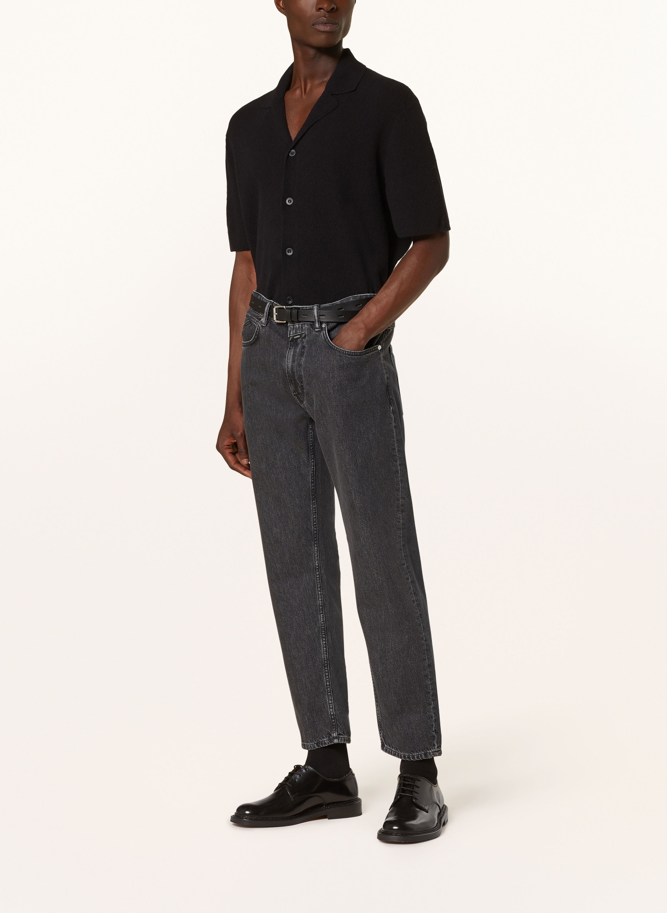 COS Knit shirt regular fit, Color: BLACK (Image 2)