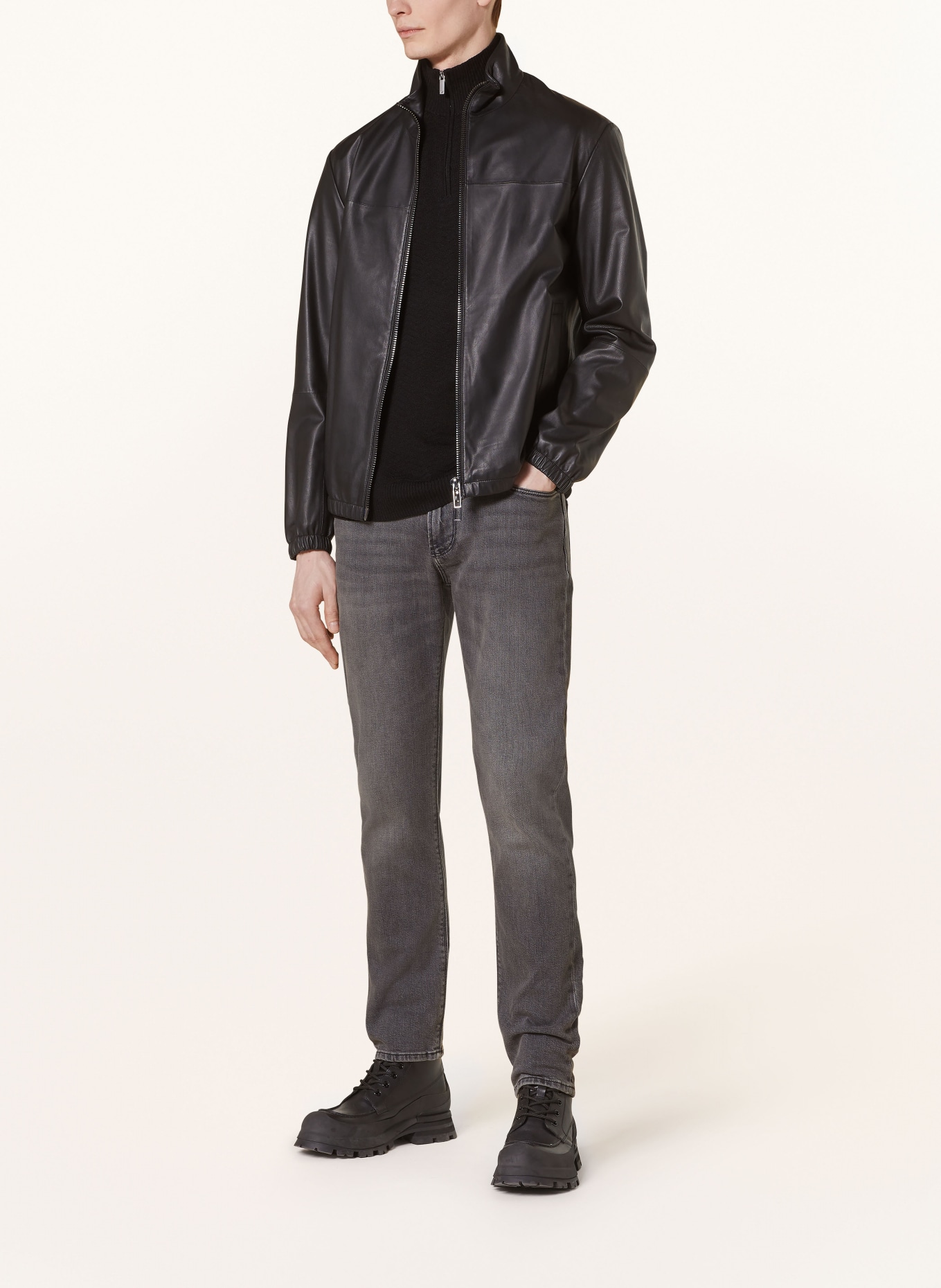 EMPORIO ARMANI Jeans Slim Fit, Farbe: 0006 DENIM NERO MD (Bild 2)