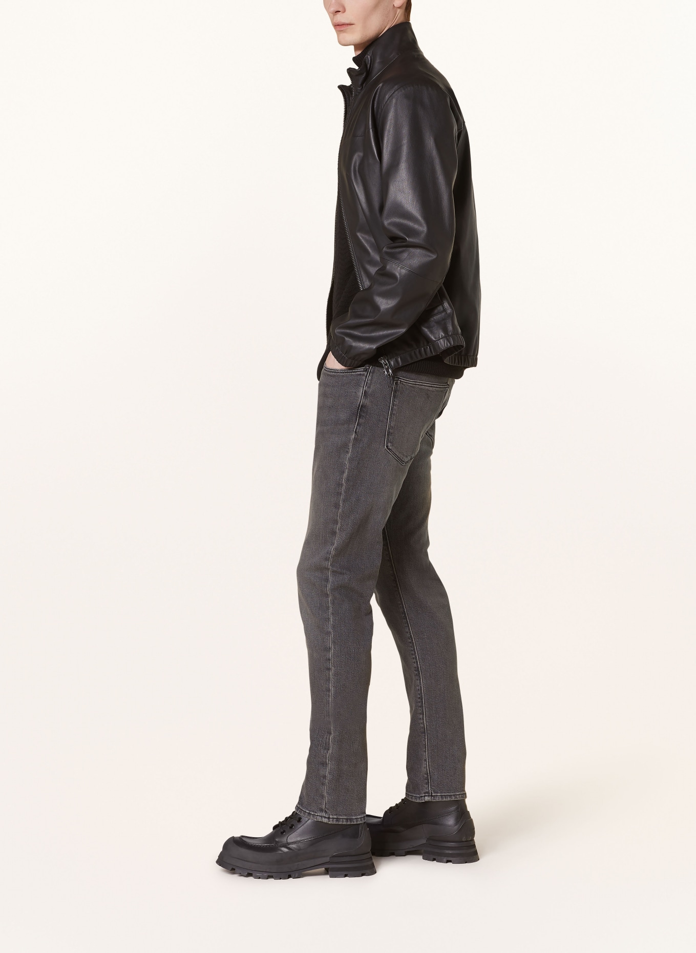 EMPORIO ARMANI Jeans Slim Fit, Farbe: 0006 DENIM NERO MD (Bild 4)