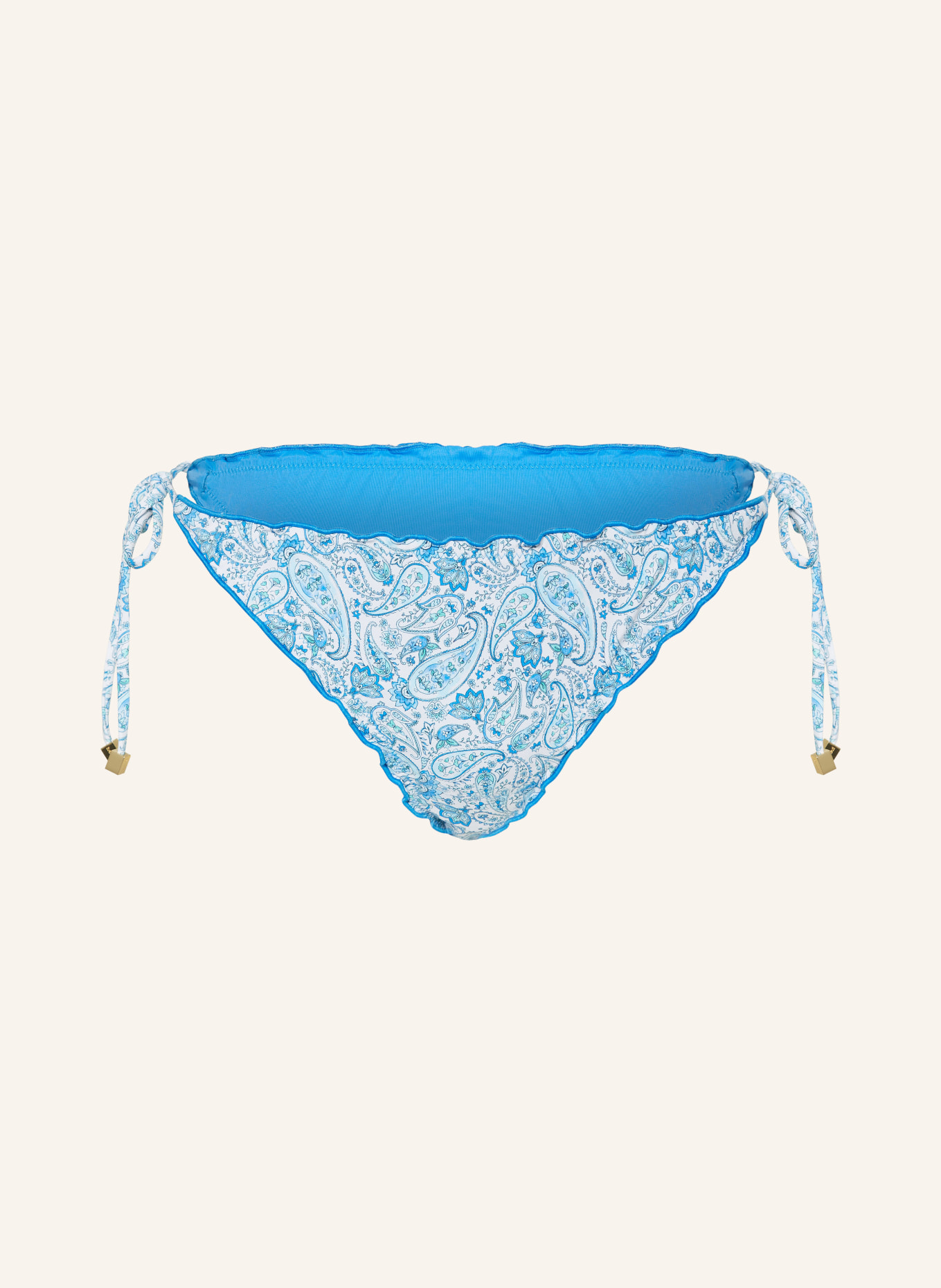 heidi klein Triangle bikini bottoms CAMPS BAY BEACH reversible, Color: WHITE/ BLUE/ TURQUOISE (Image 1)
