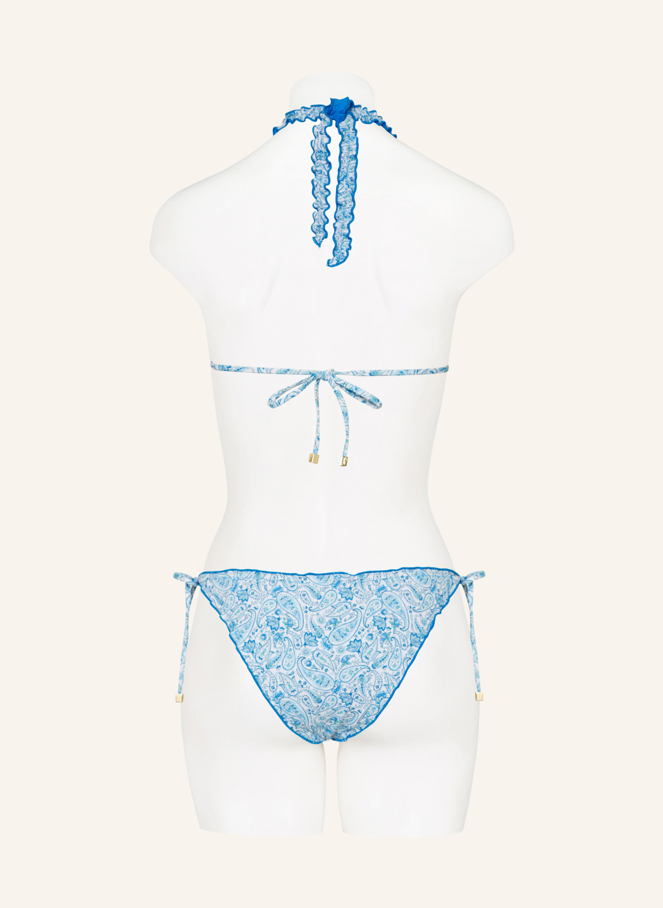 heidi klein Triangle bikini bottoms CAMPS BAY BEACH reversible, Color: WHITE/ BLUE/ TURQUOISE (Image 3)