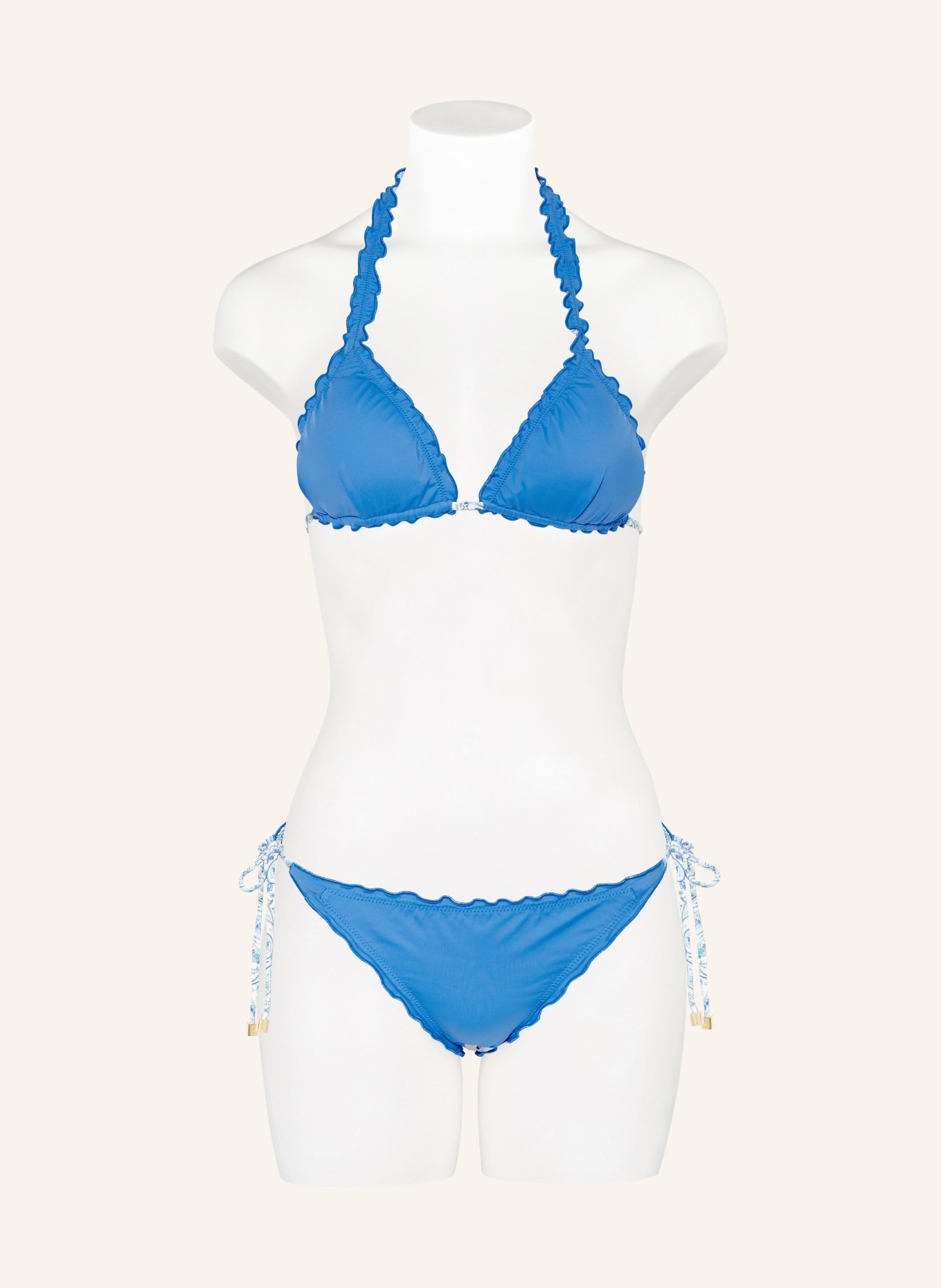 heidi klein Triangle bikini bottoms CAMPS BAY BEACH reversible, Color: WHITE/ BLUE/ TURQUOISE (Image 4)