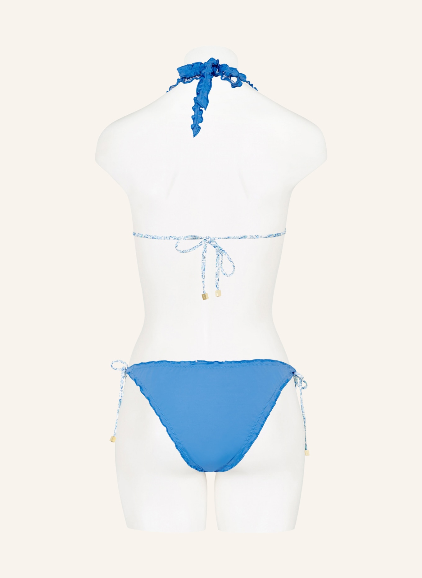 heidi klein Triangle bikini top CAMPS BAY BEACH reversible, Color: WHITE/ BLUE/ TURQUOISE (Image 5)