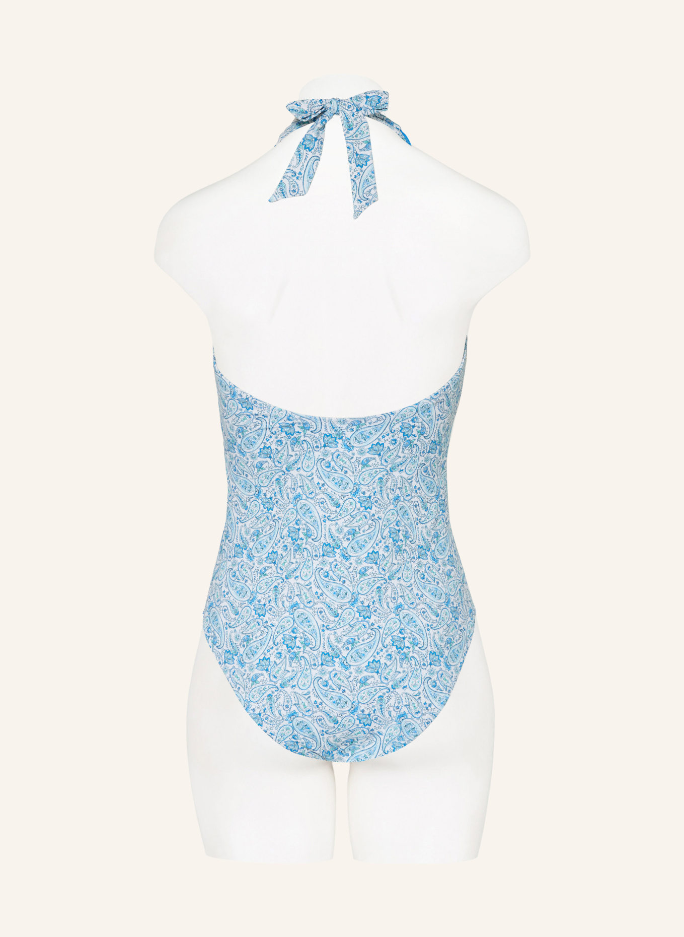 heidi klein Halter neck swimsuit CAMPS BAY BEACH, Color: WHITE/ BLUE/ TURQUOISE (Image 3)