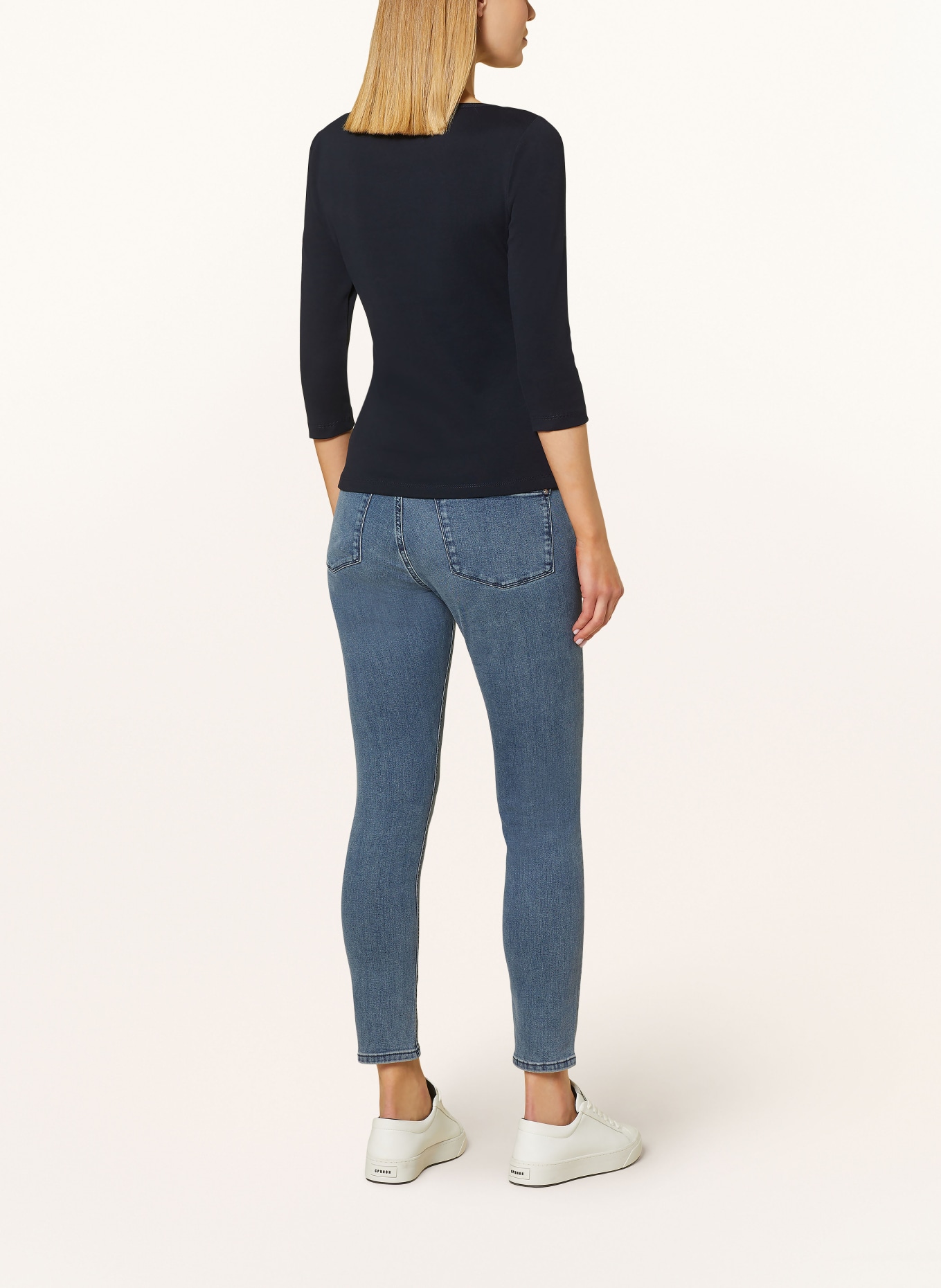 TOMMY HILFIGER Shirt mit 3/4-Arm: DUNKELBLAU