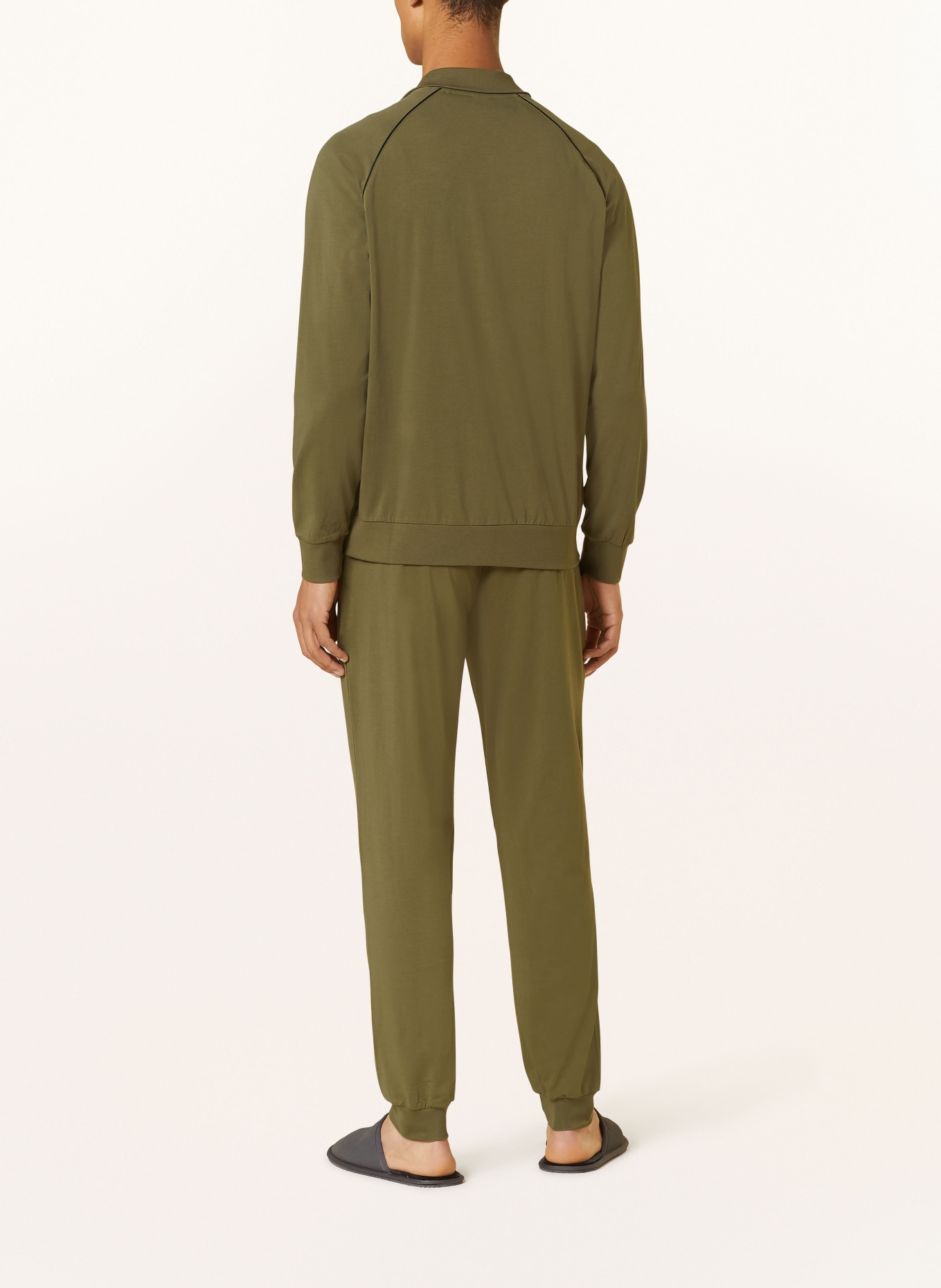 BOSS Spodnie od piżamy MIX&MATCH, Kolor: OLIWKOWY (Obrazek 3)