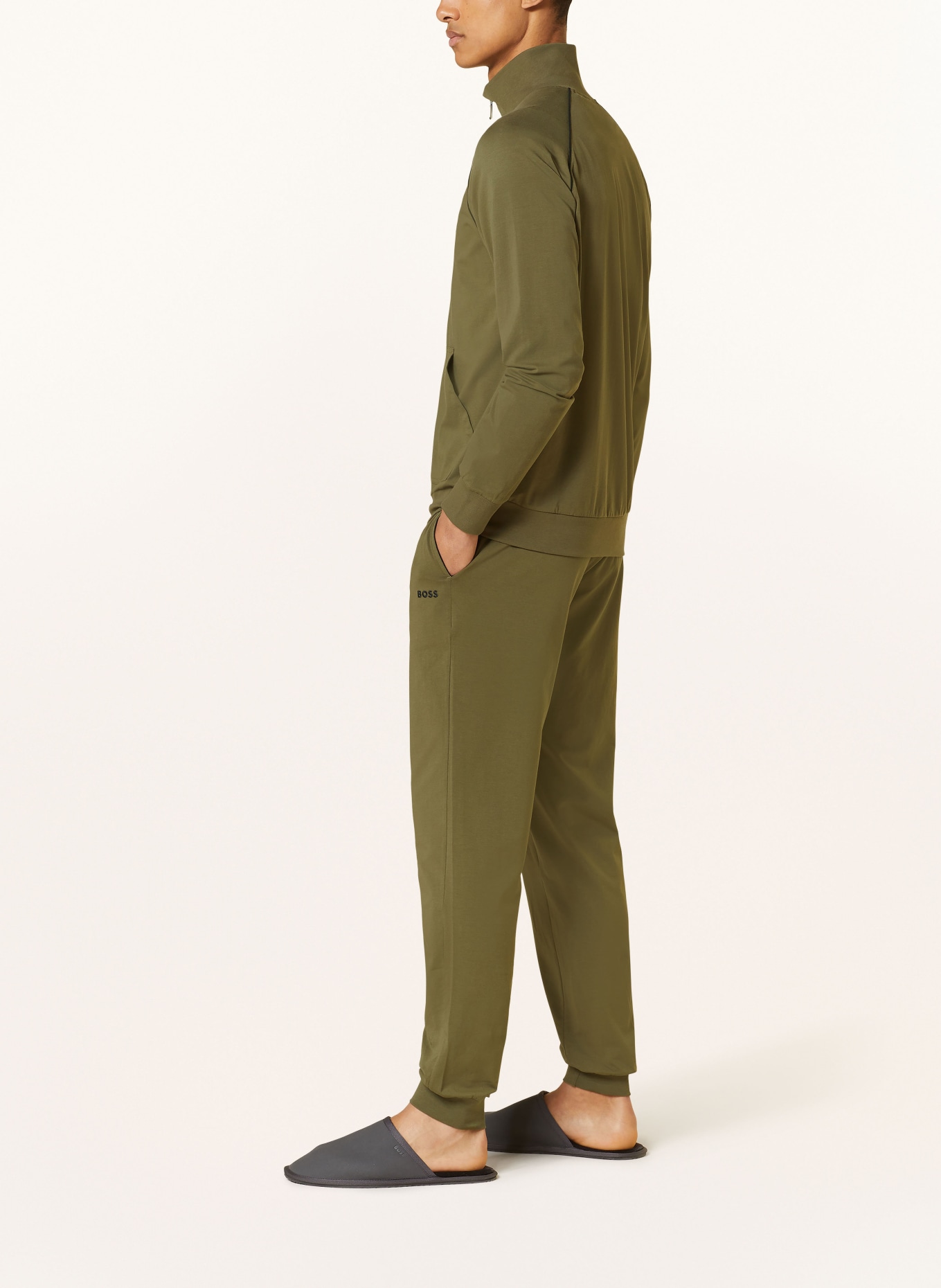 BOSS Spodnie od piżamy MIX&MATCH, Kolor: OLIWKOWY (Obrazek 4)